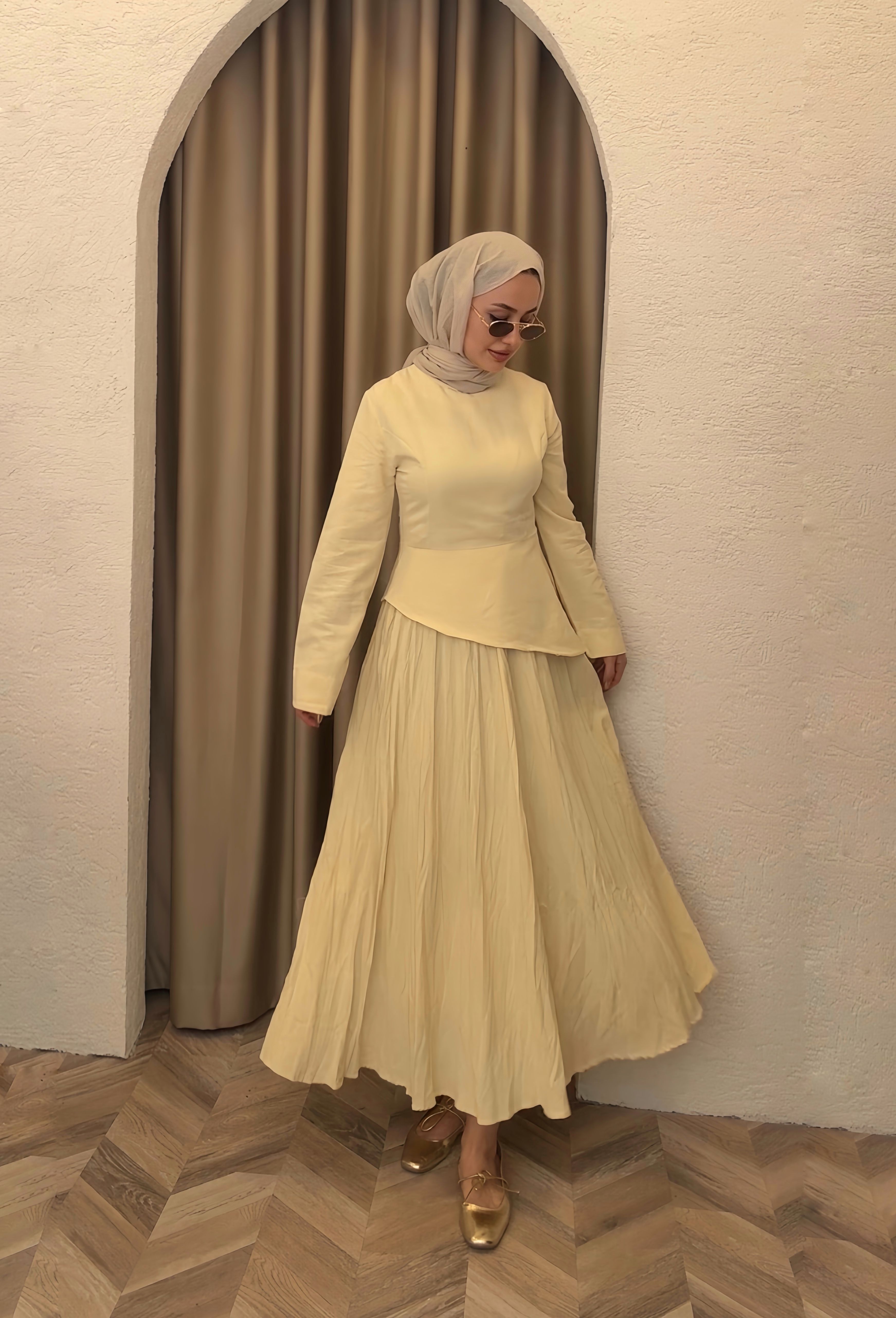 Emma Etekli Takım - Butter Yellow