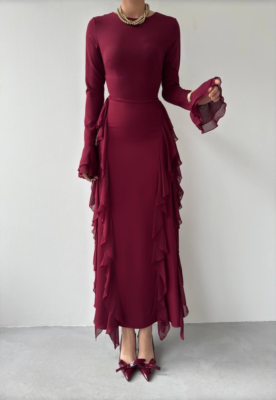 Aura Elbise - bordo