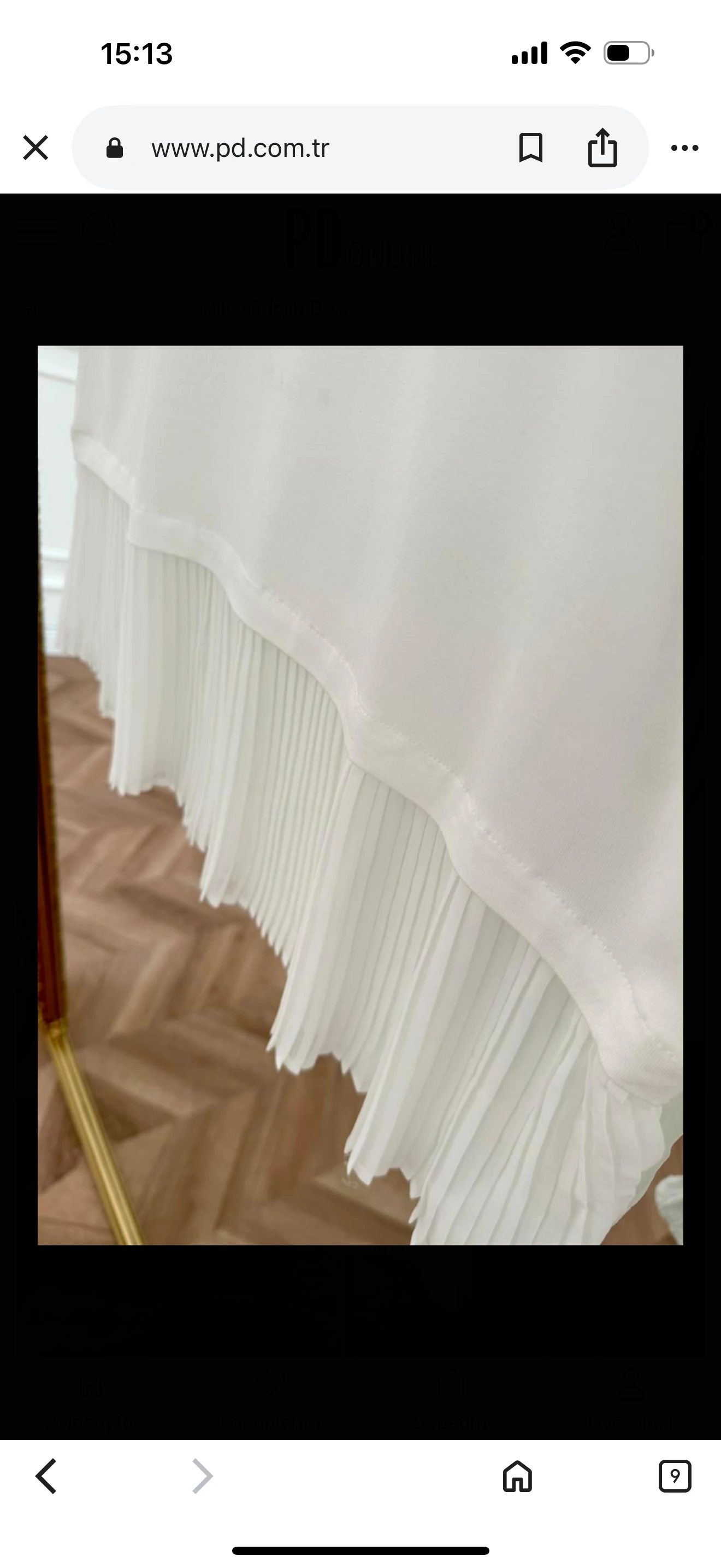 Piliseli İçlik - Beyaz