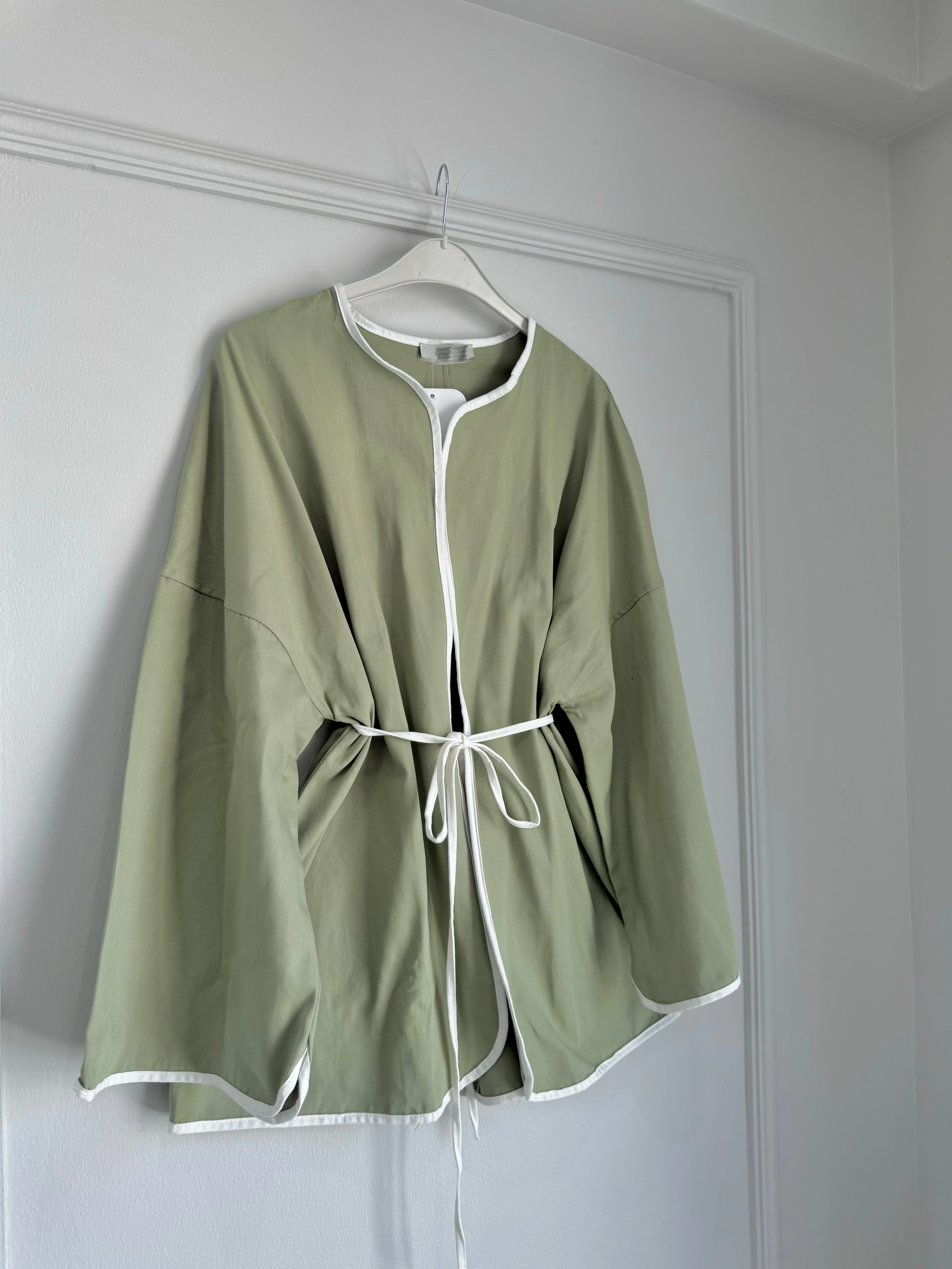 seyyar kemerli kimono - mint