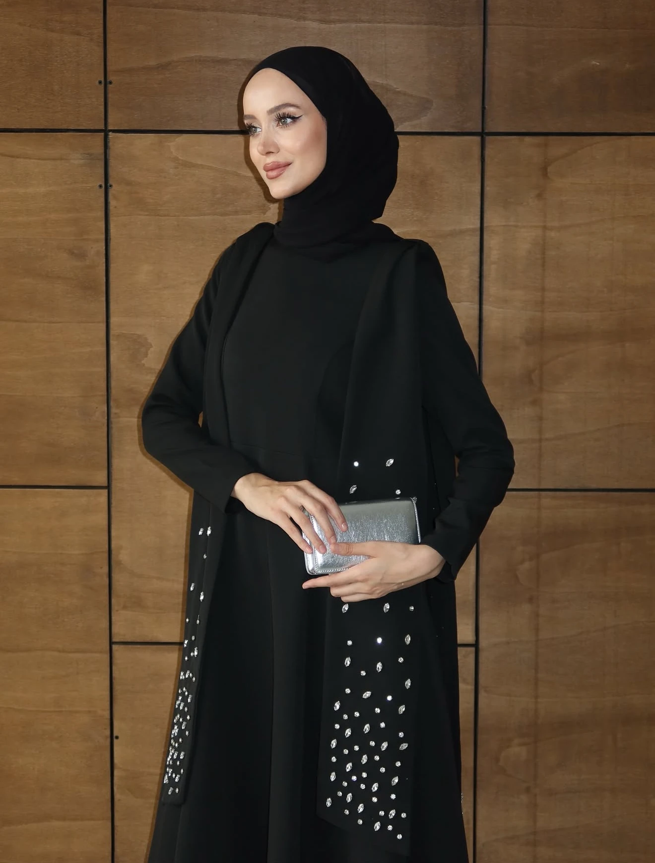 Rowan Taş Detay Abiye - Siyah