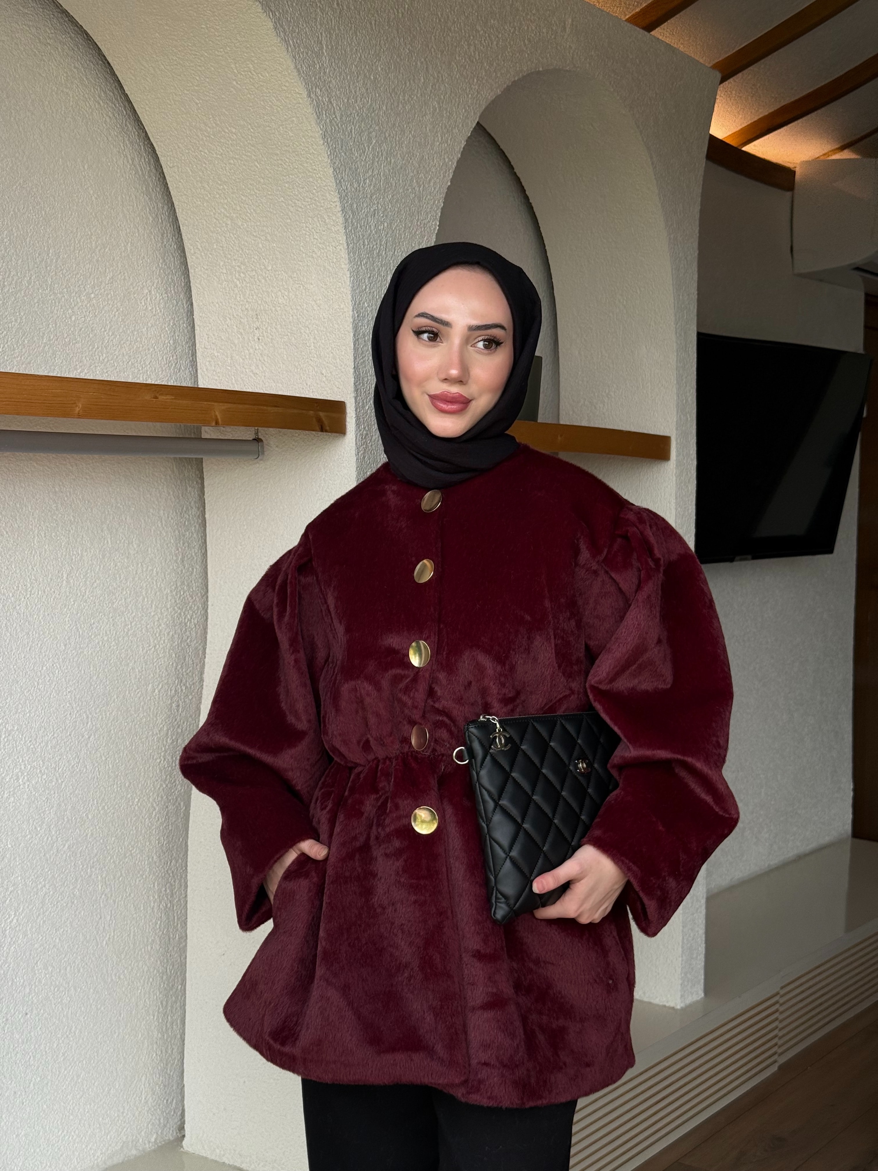 Mac Fox Kaşe Ceket - bordo