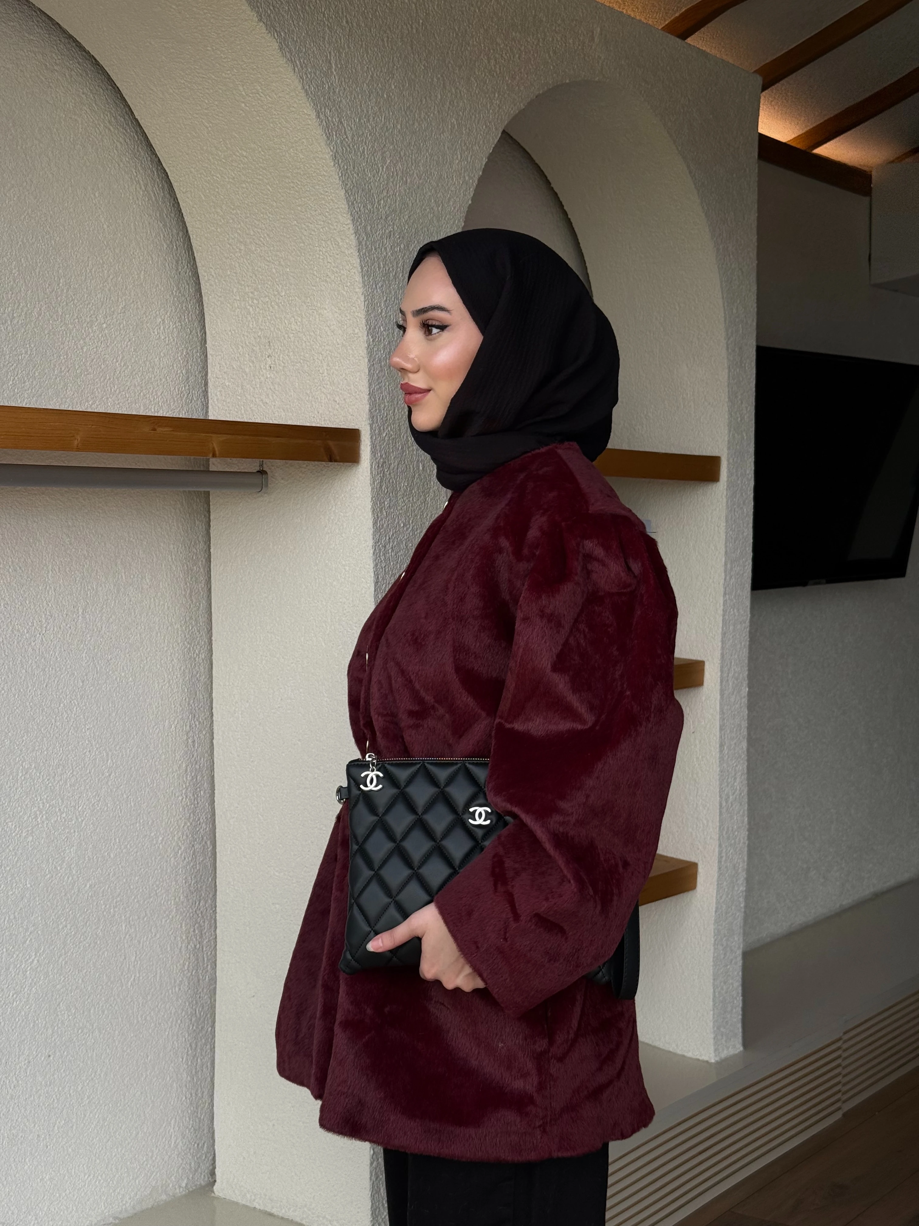 Mac Fox Kaşe Ceket - bordo