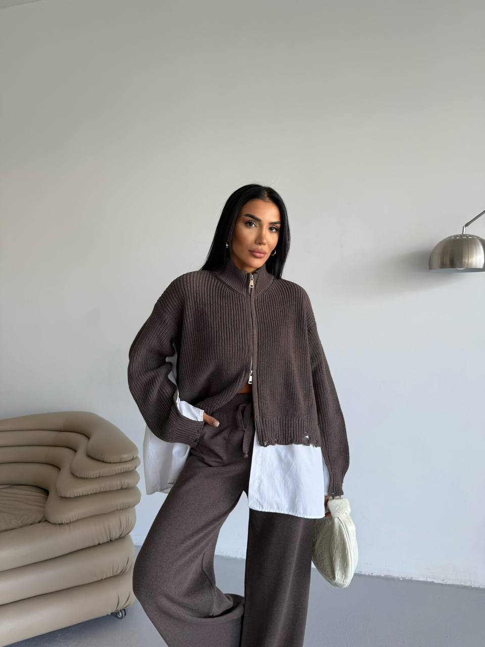 Twist Triko Takım - Kahverengi