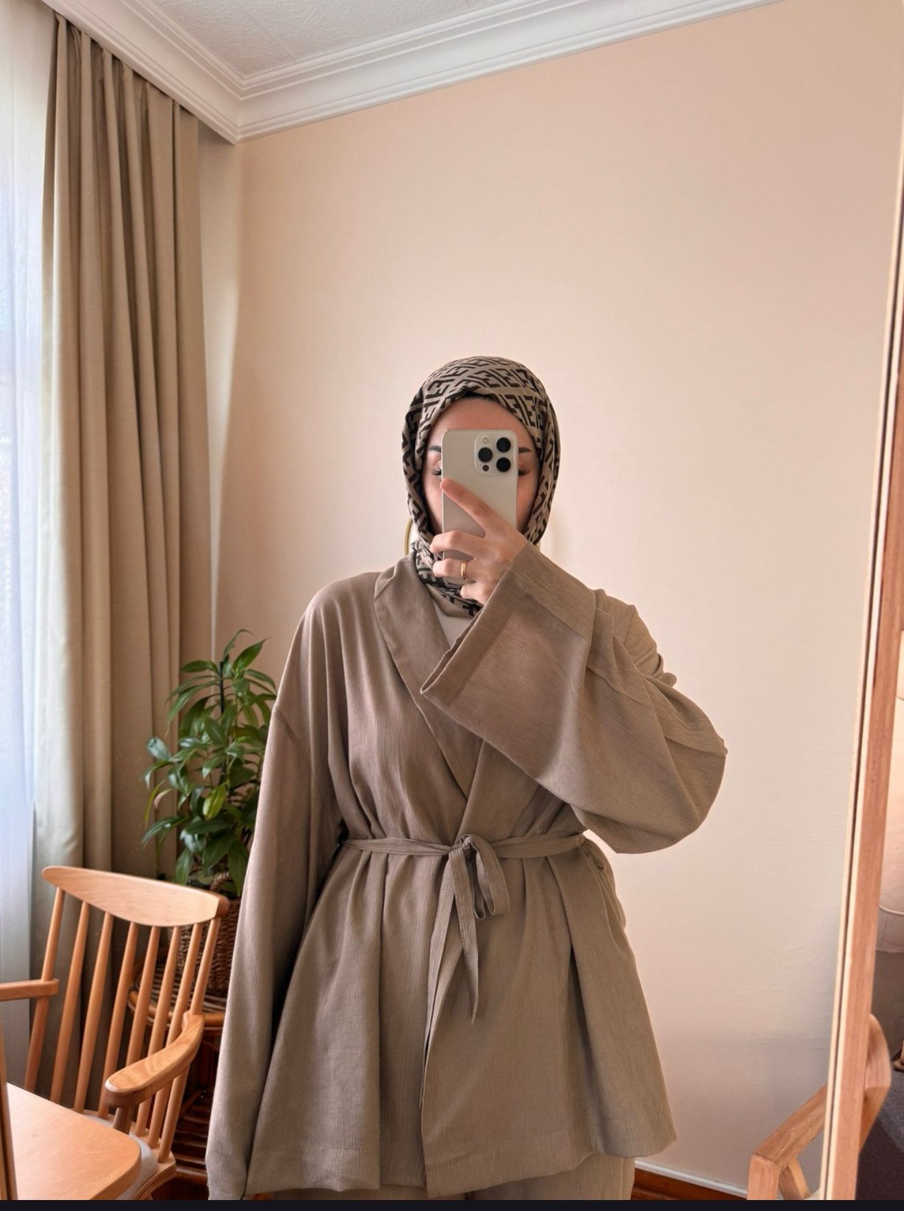 Şalyaka Kimono Takım - vizon