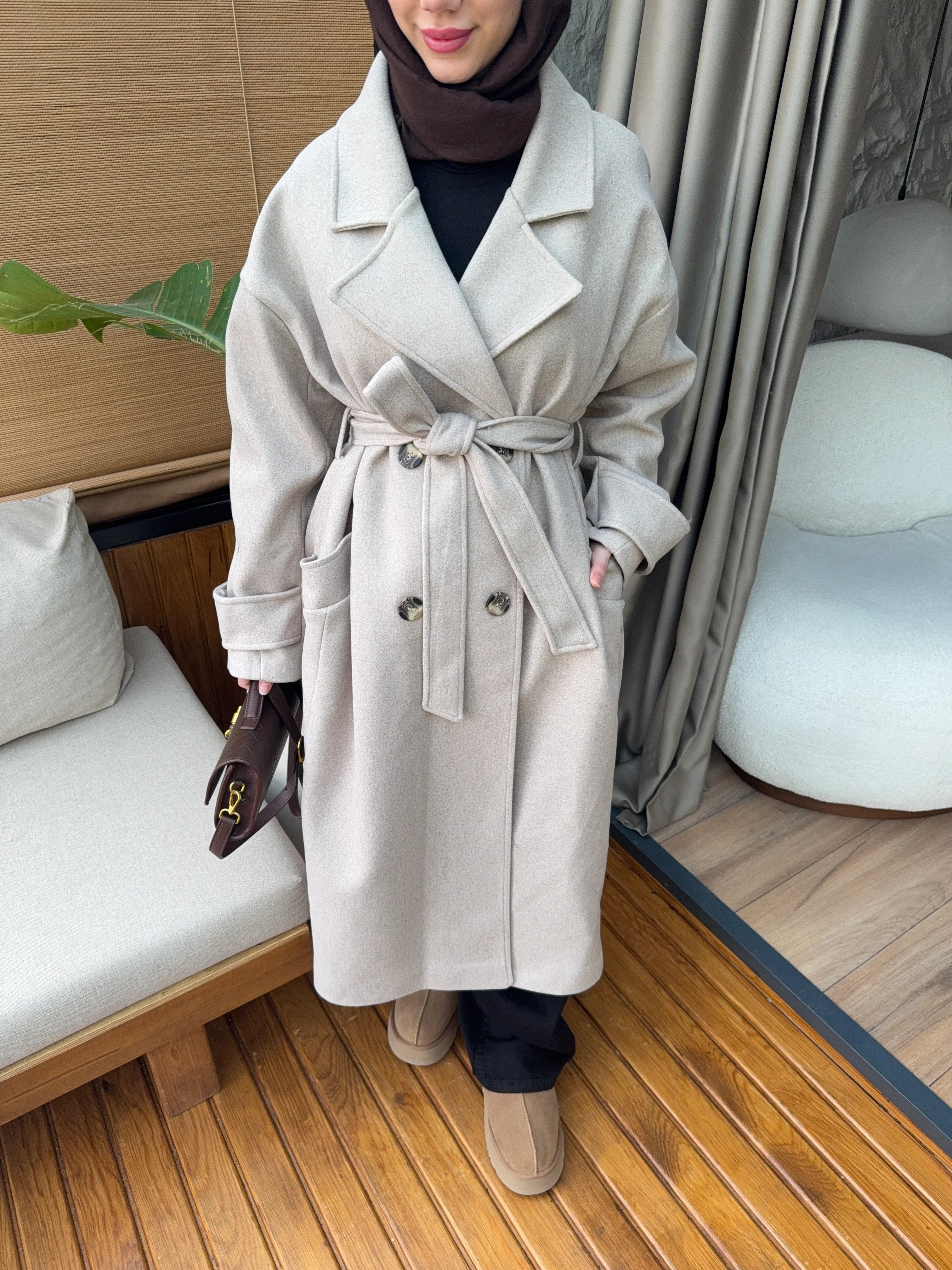 ZR OVERSİZE KABAN - Taş