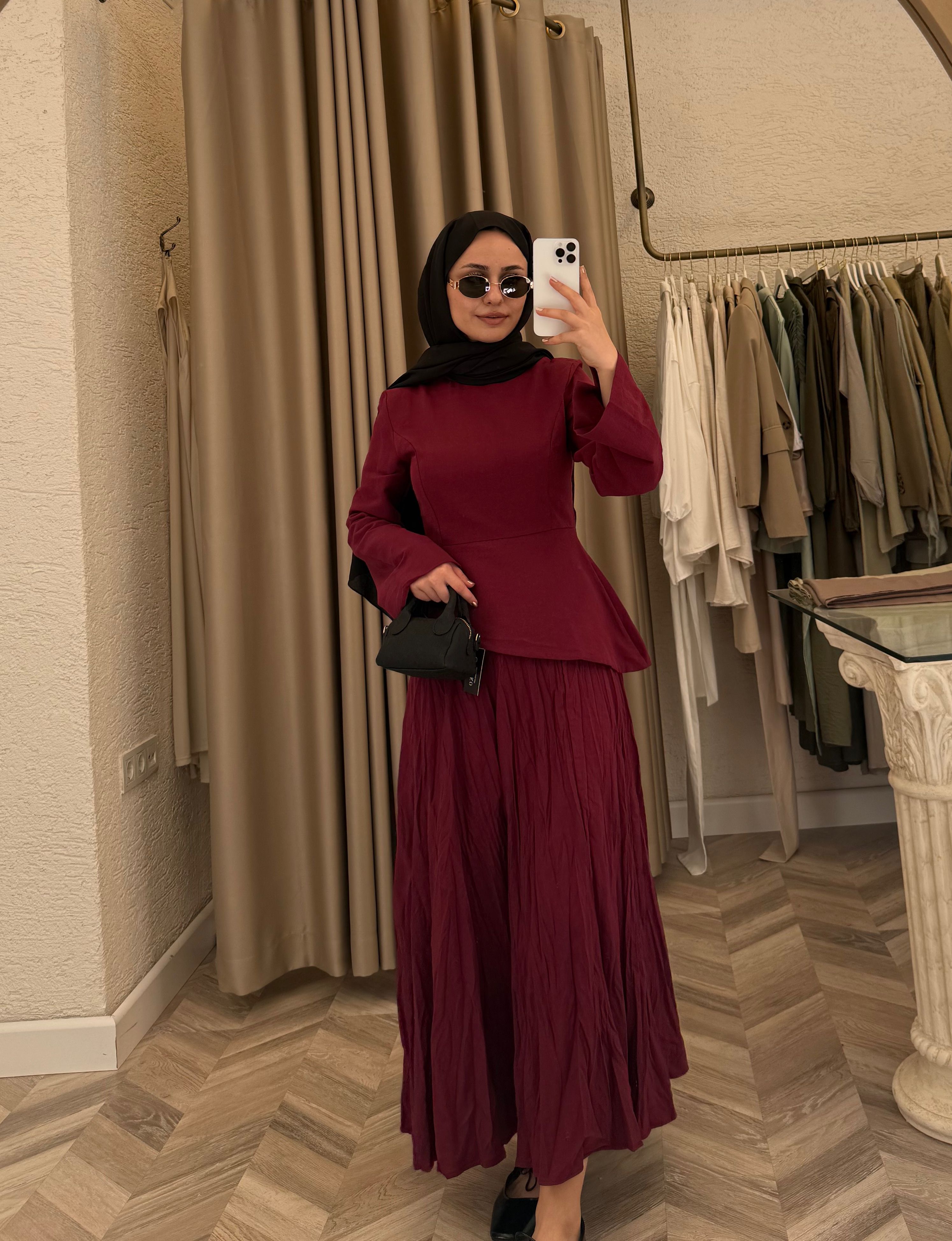 Emma Etekli Takım - bordo