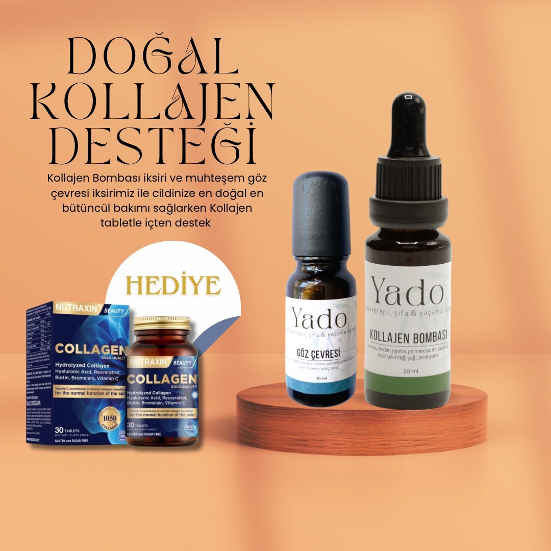 GÖZ ÇEVRESİ VE KOLLAJEN BOMBASI İKSİRİ COLLAGEN TABLET HEDİYELİ