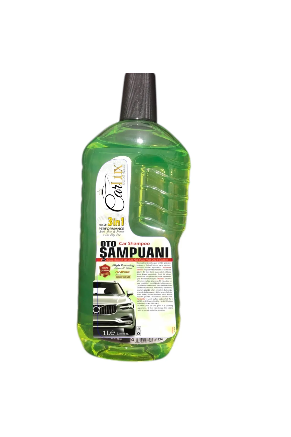 Carlux Oto Şampuanı 1 Litre – 3’ü 1 Arada – Yüksek Köpük