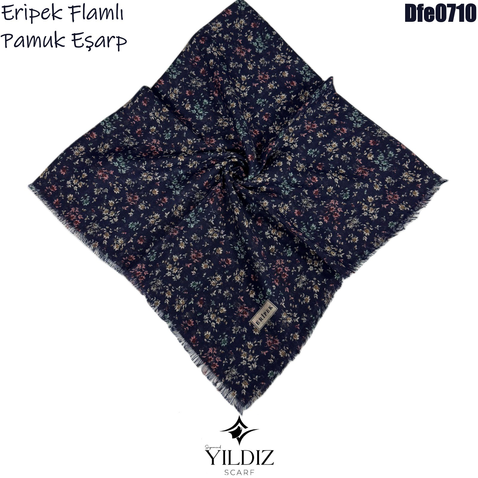 Y-131 Eripek Flamlı Pamuk Eşarp