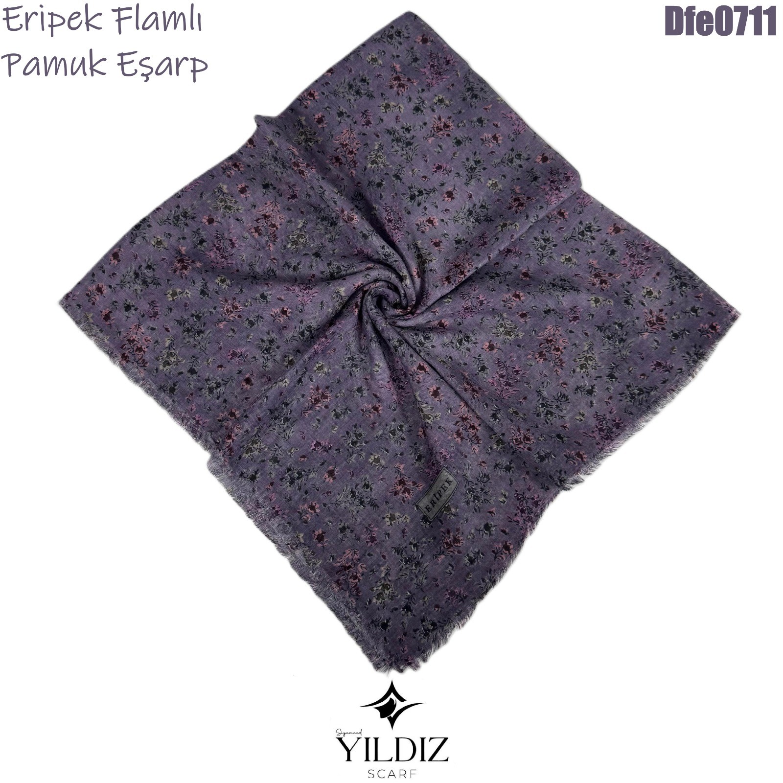Y-132 Eripek Flamlı Pamuk Eşarp
