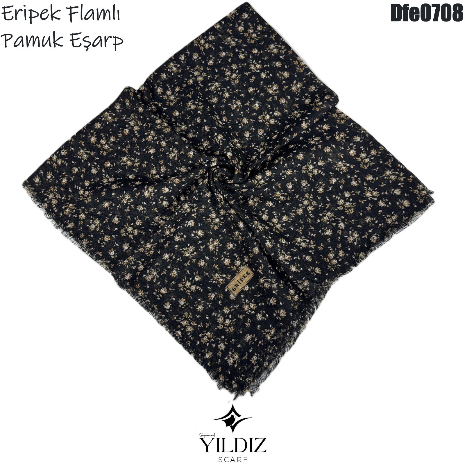 Y-129 Eripek Flamlı Pamuk Eşarp