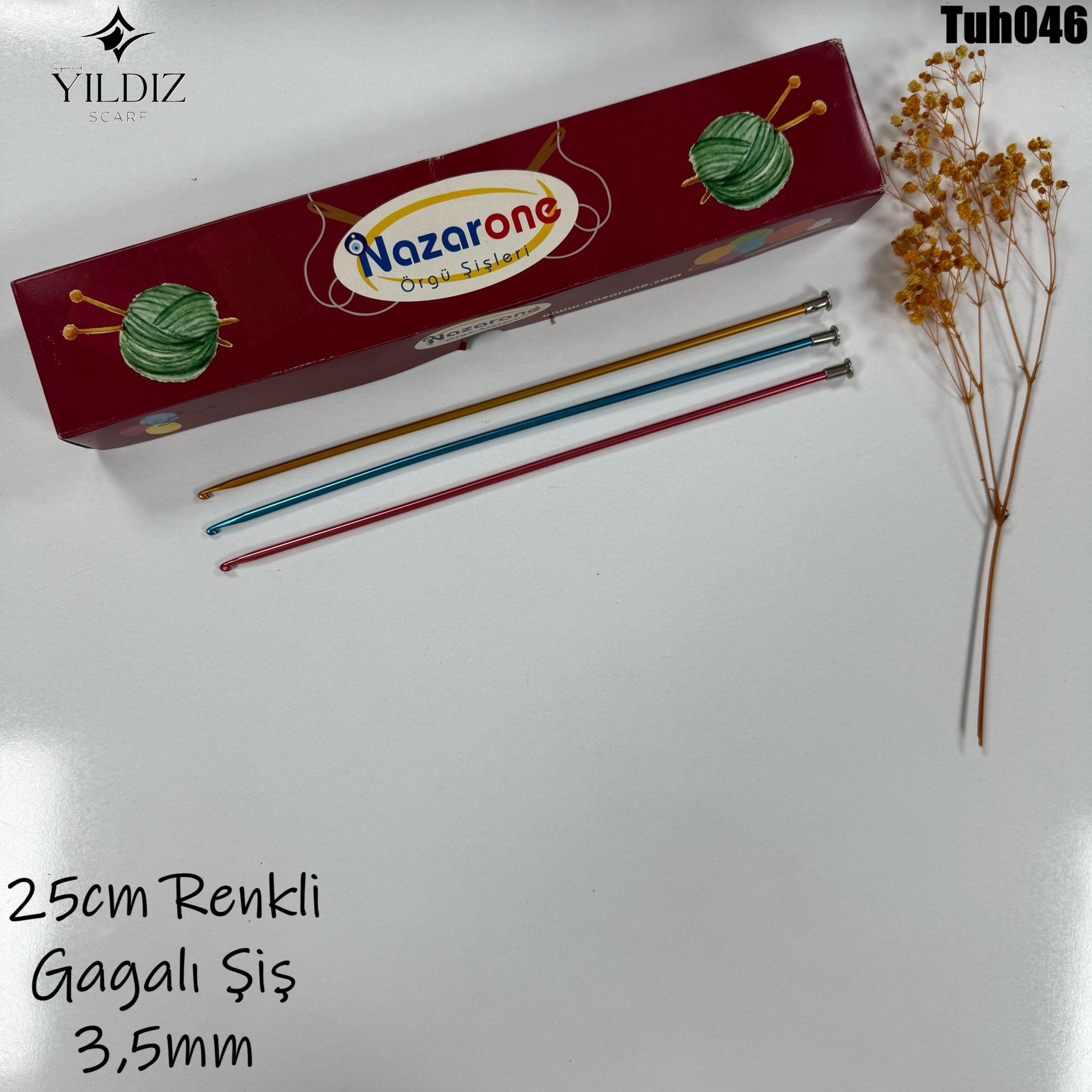 TH-46 25cm Renkli Gagalı Şiş 3,5mm