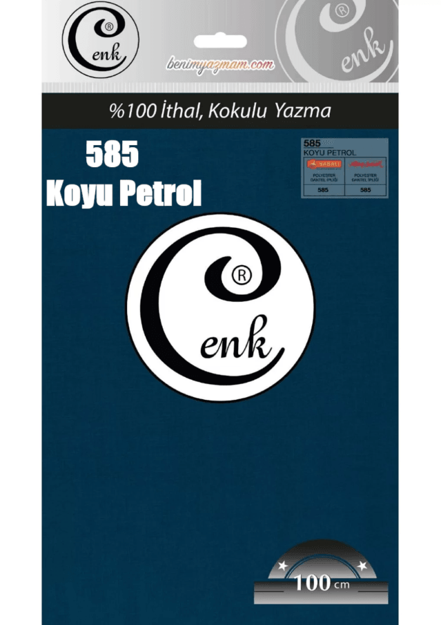 100cm Cenk Düz Yazma- Koyu Petrol (585)