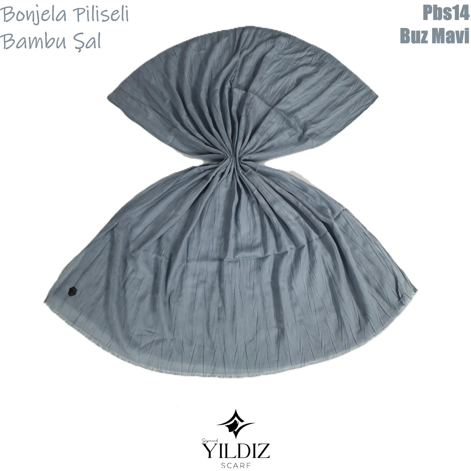 PB-14 Piliseli Bambu Şal-Buz Mavi