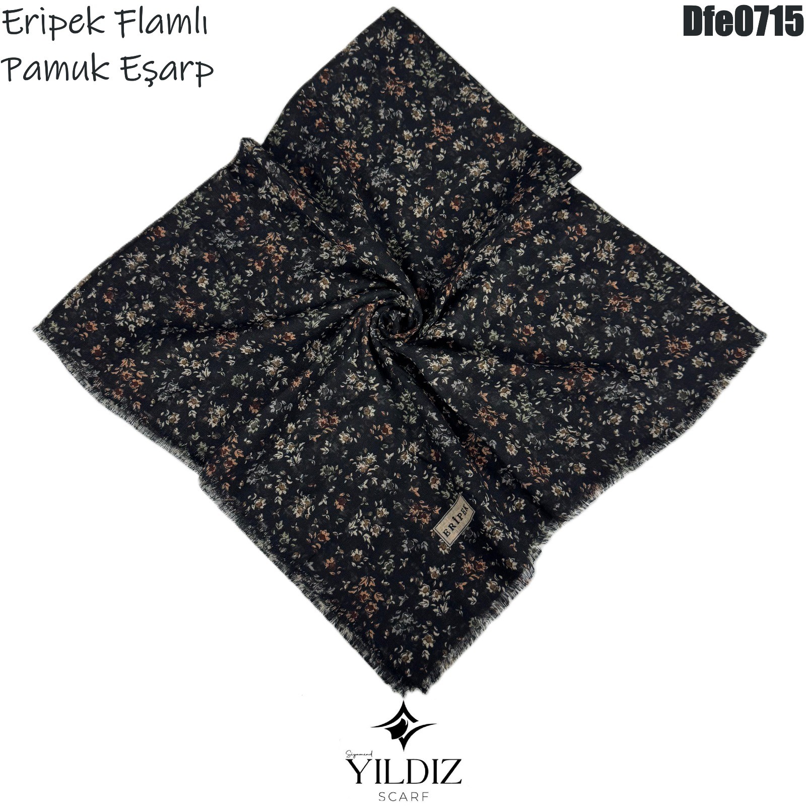 Y-136 Eripek Flamlı Pamuk Eşarp