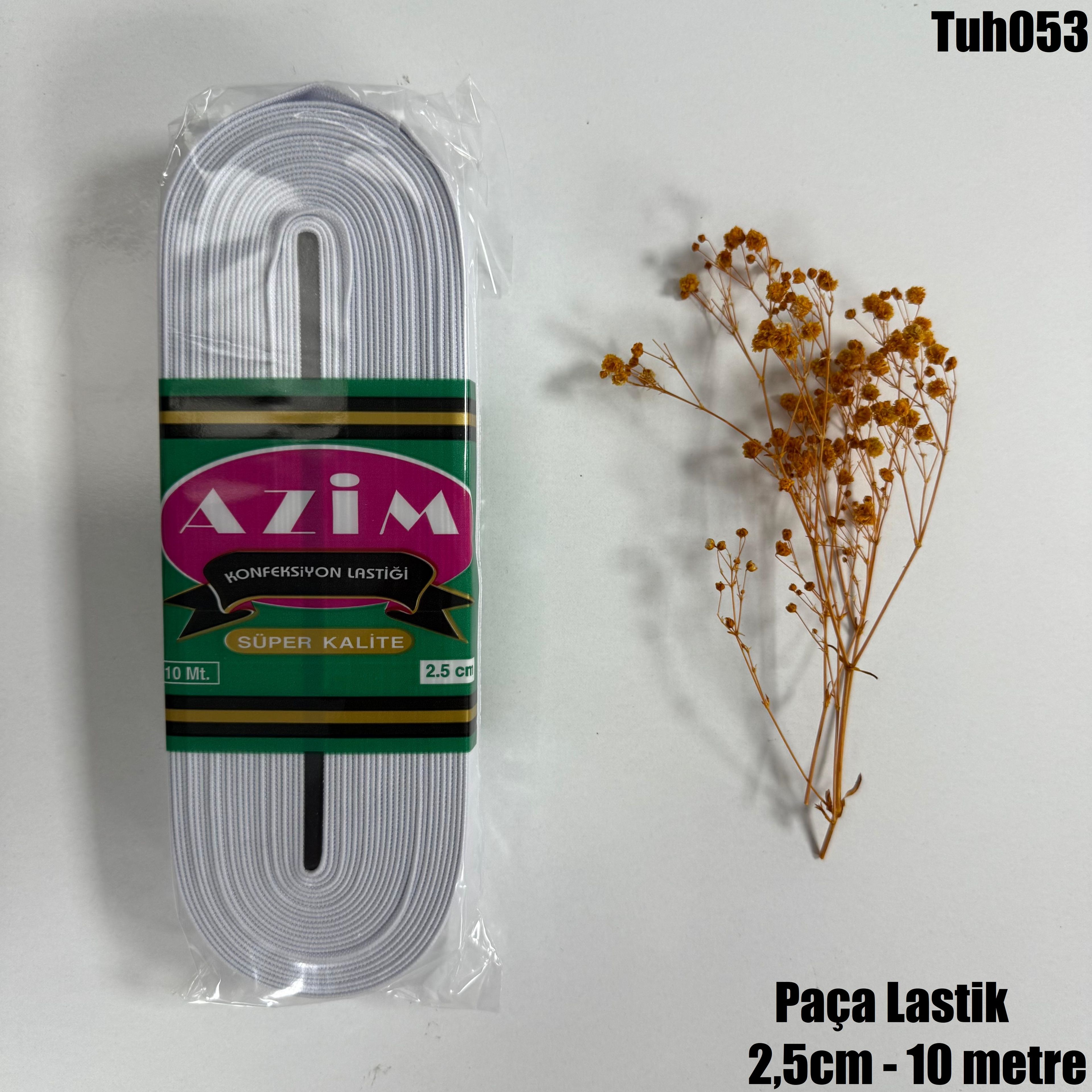 Paça Lastik Beyaz- 10 Metre - 2.5 cm