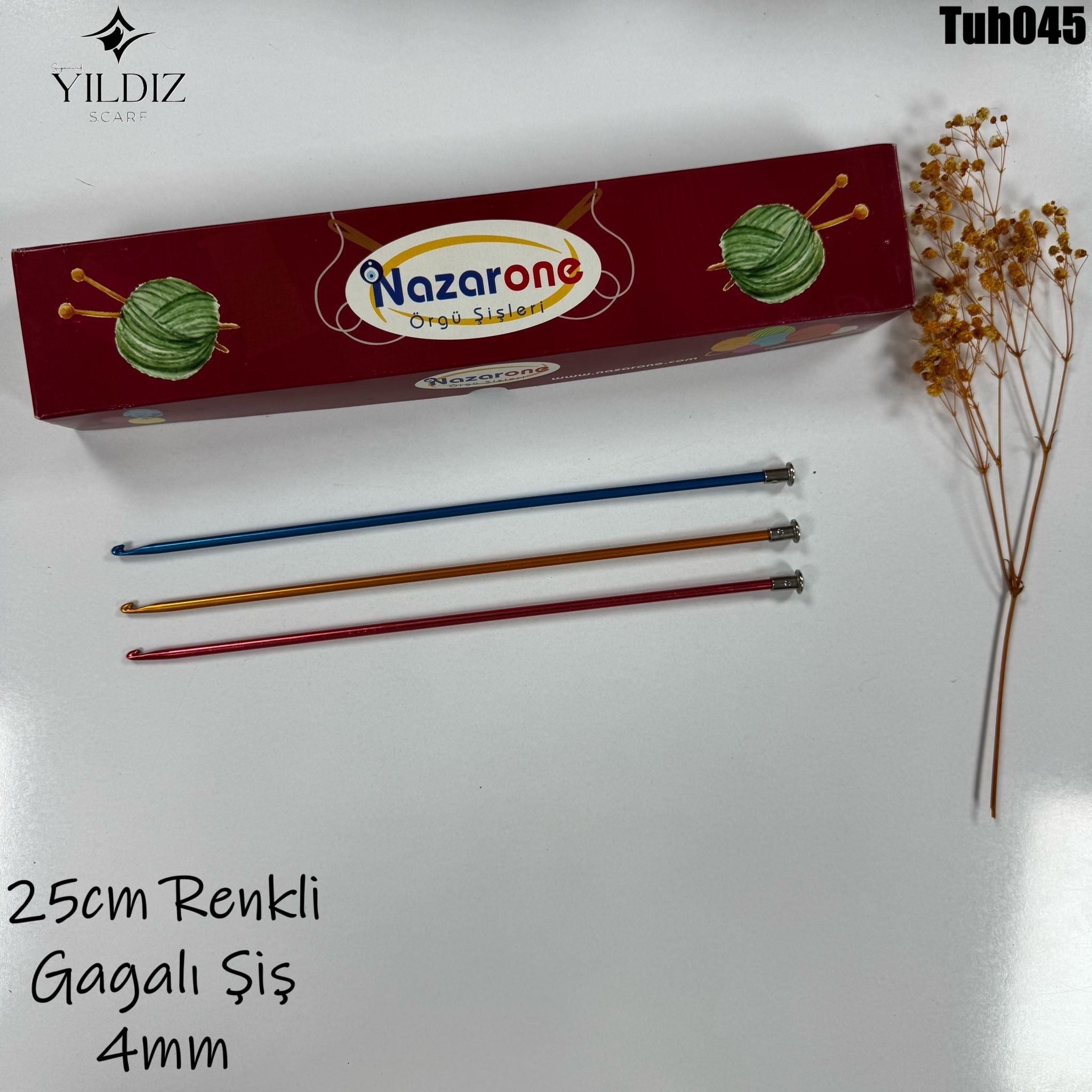 TH-45 25cm Renkli Gagalı Şiş 4mm