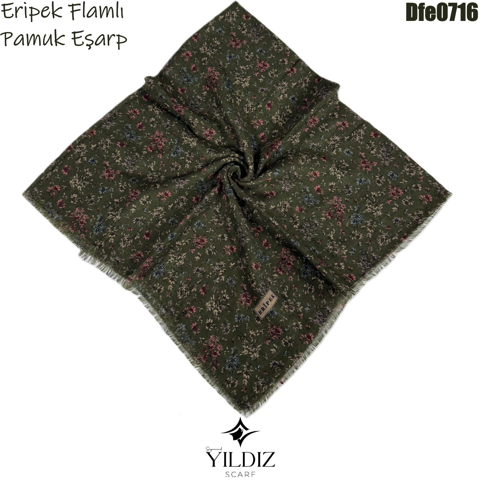 Y-137 Eripek Flamlı Pamuk Eşarp