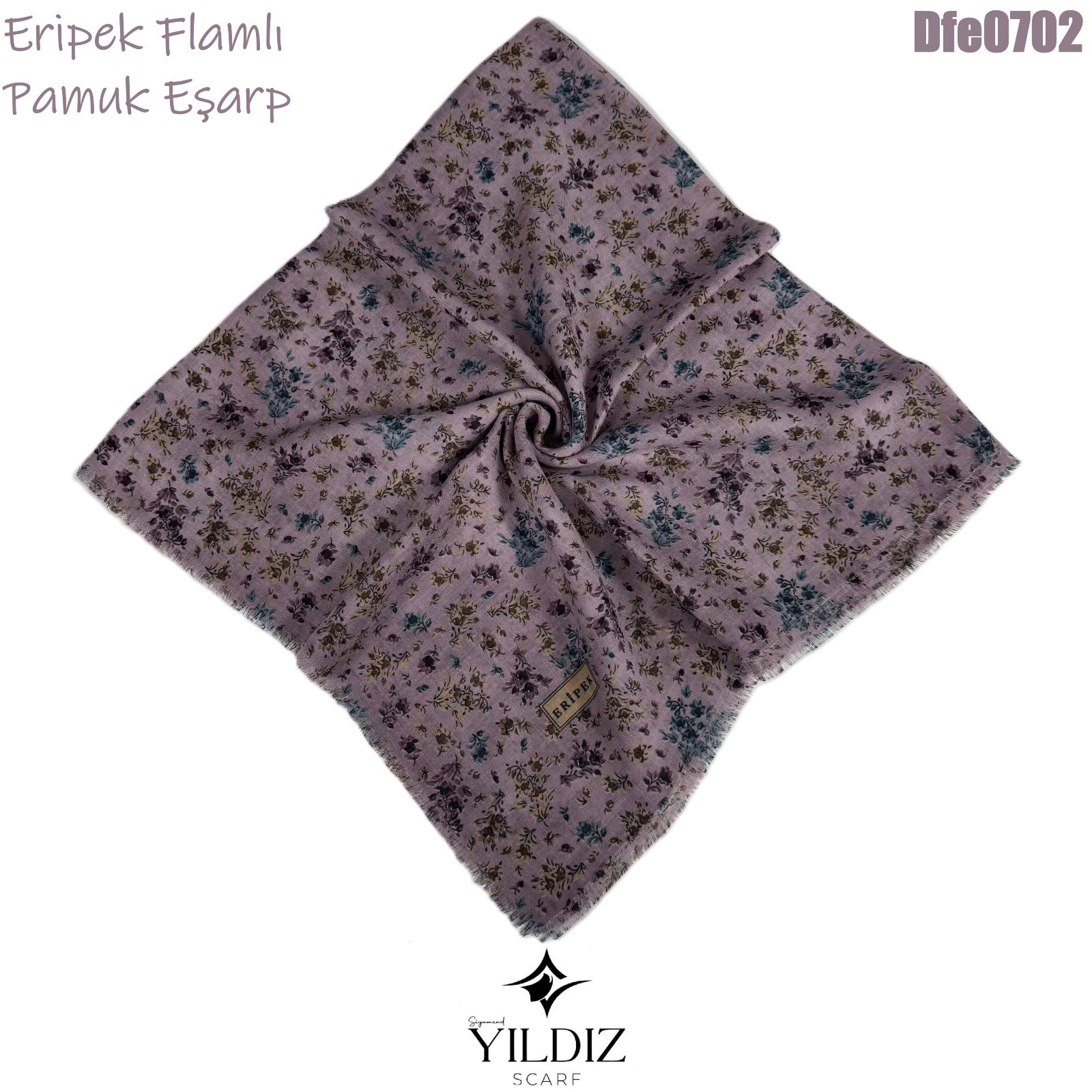 Y-123 Eripek Flamlı Pamuk Eşarp
