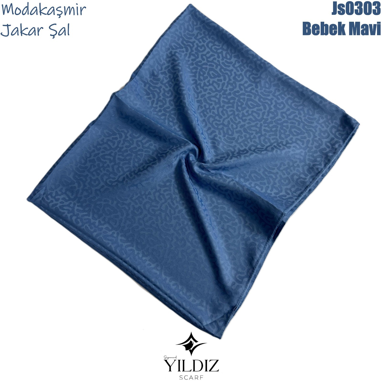 AD-42 Modakaşmir Jakar Şal- Bebek Mavisi