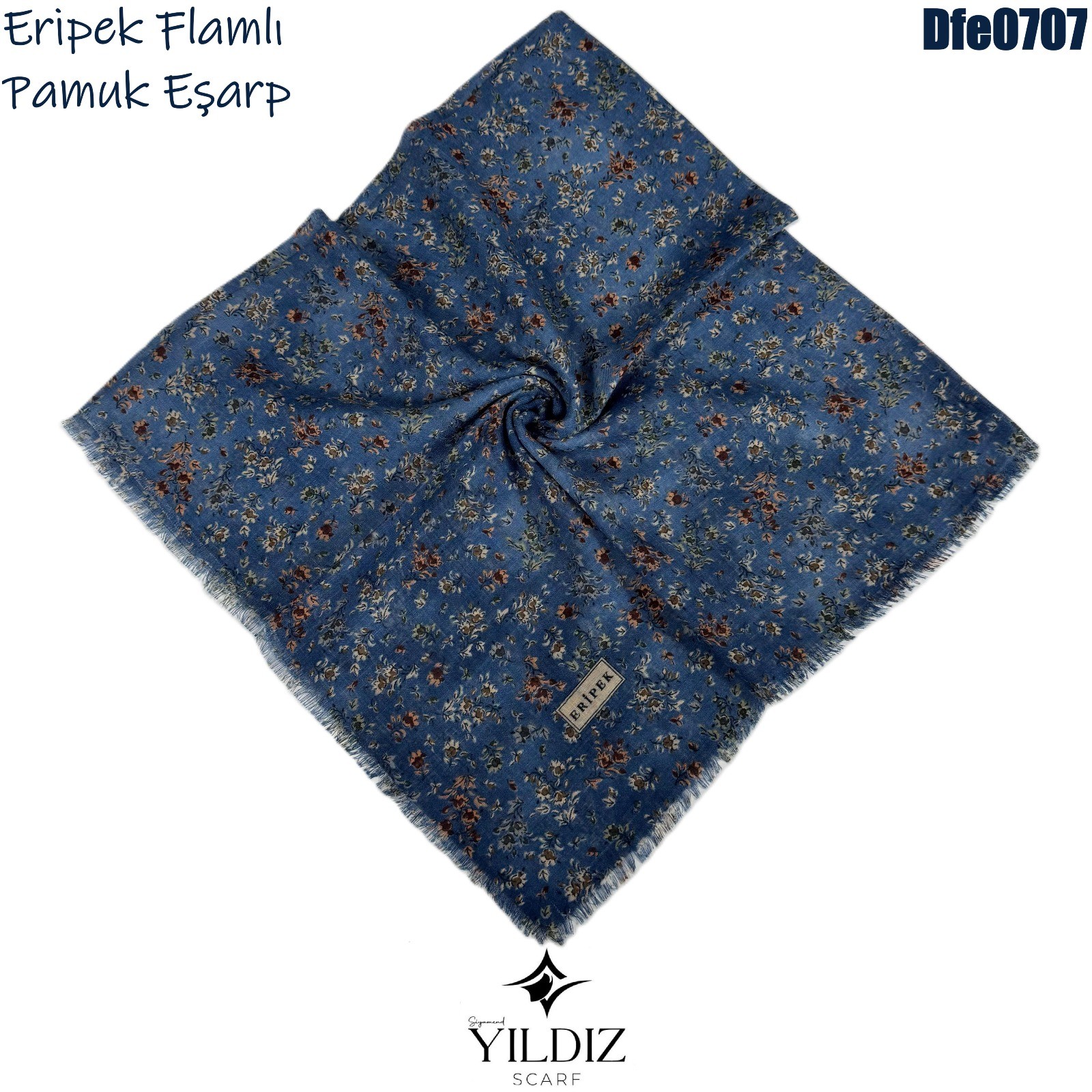 Y-128 Eripek Flamlı Pamuk Eşarp