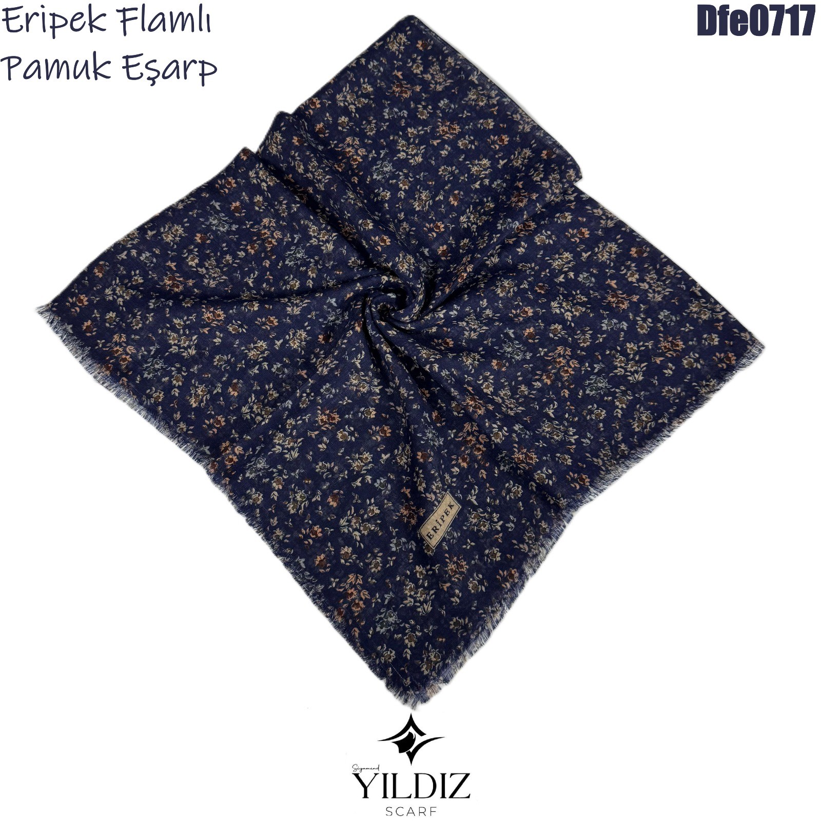 Y-138 Eripek Flamlı Pamuk Eşarp