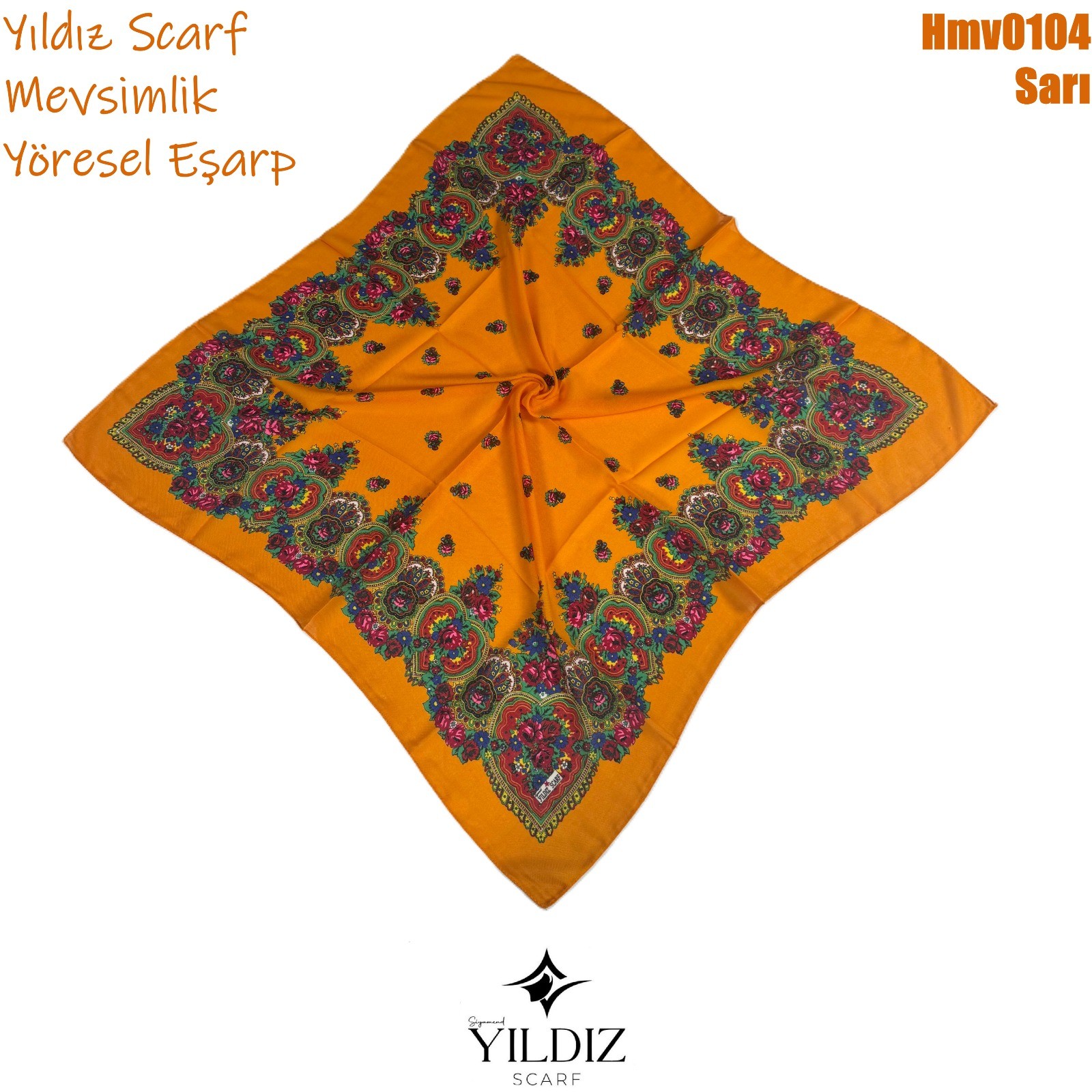 A-004 Mevsimlik Yöresel Eşarp - Sarı
