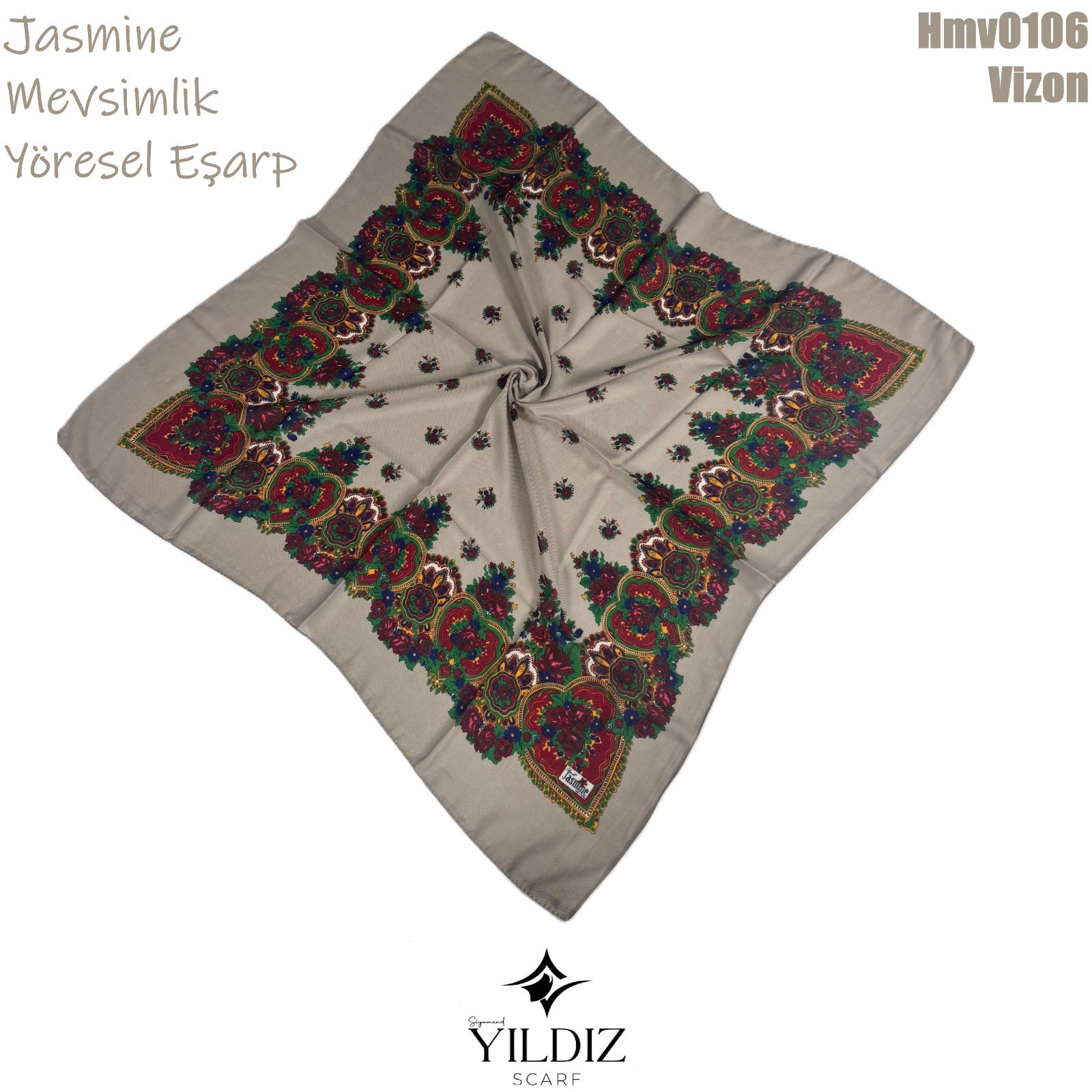 A-006  Mevsimlik Yöresel Eşarp - Vizon