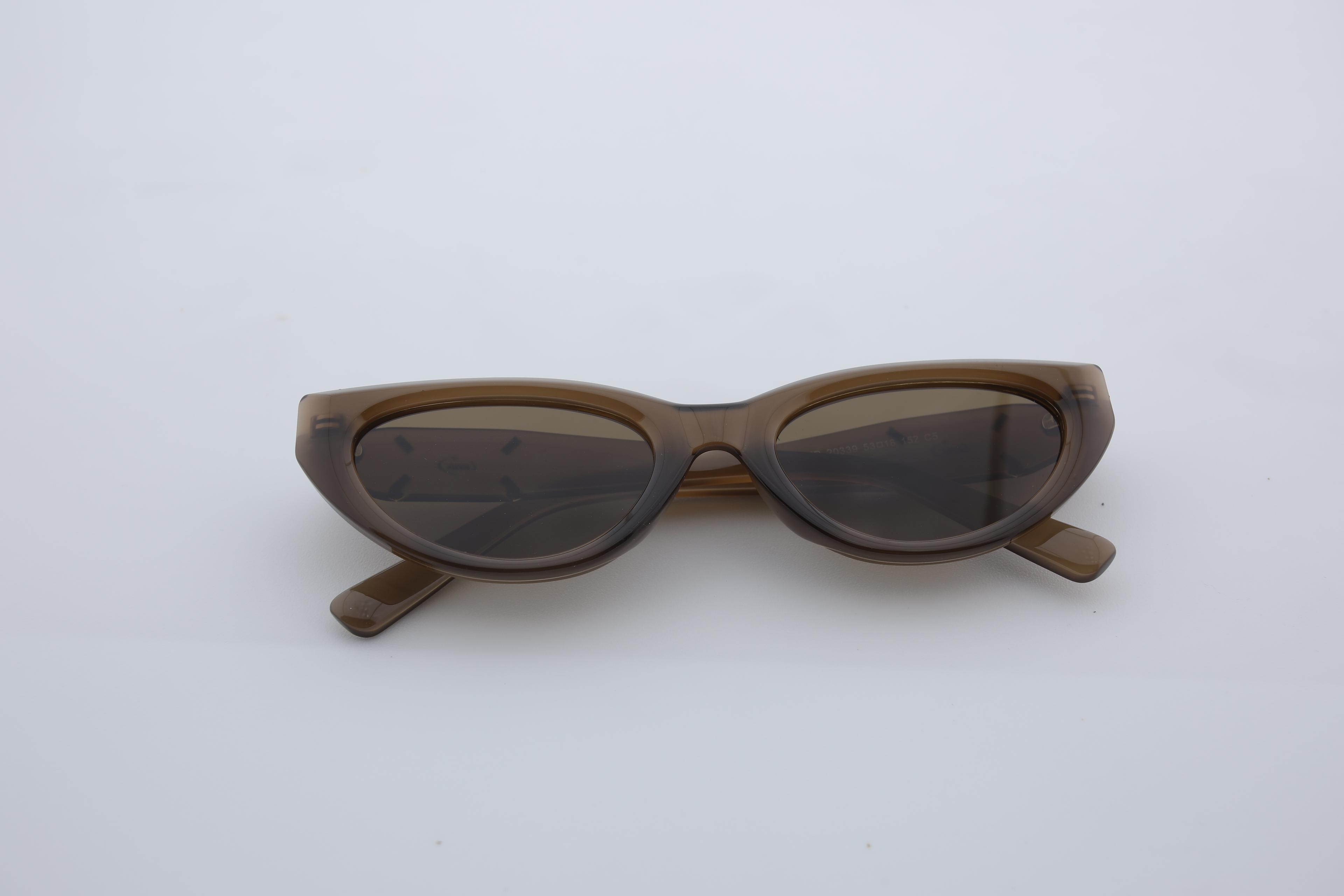 Uzayy Eyewear  Luna Serisi Kahverengi Cat-Eye Kadın Güneş Gözlüğü UV400 – TR90 - Polarized 