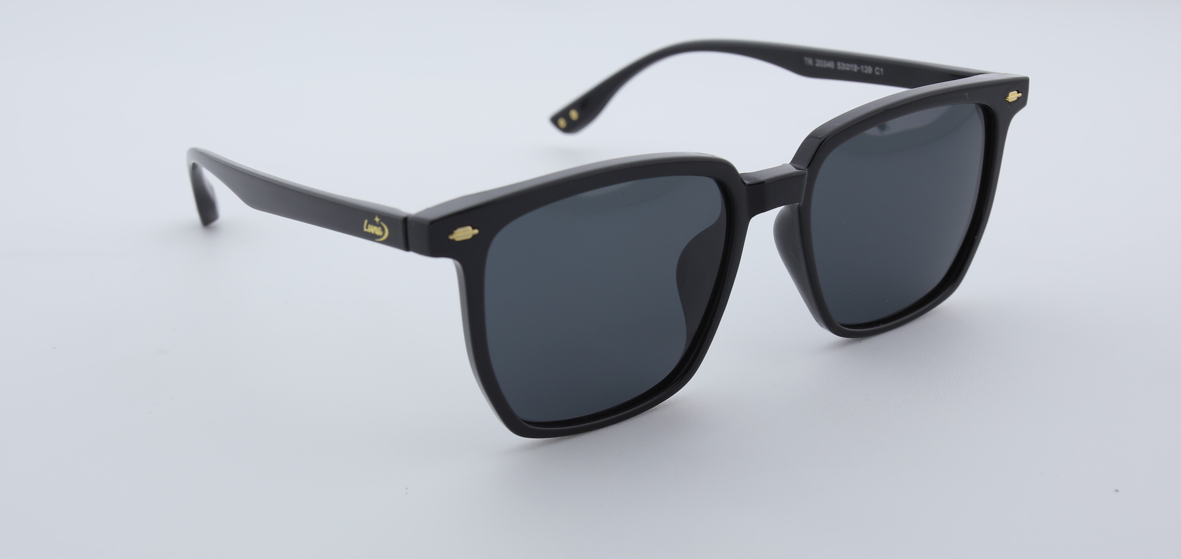 Uzayy Eyewear Luna Classic – Unisex Güneş Gözlüğü | Siyah TR90 UV400
