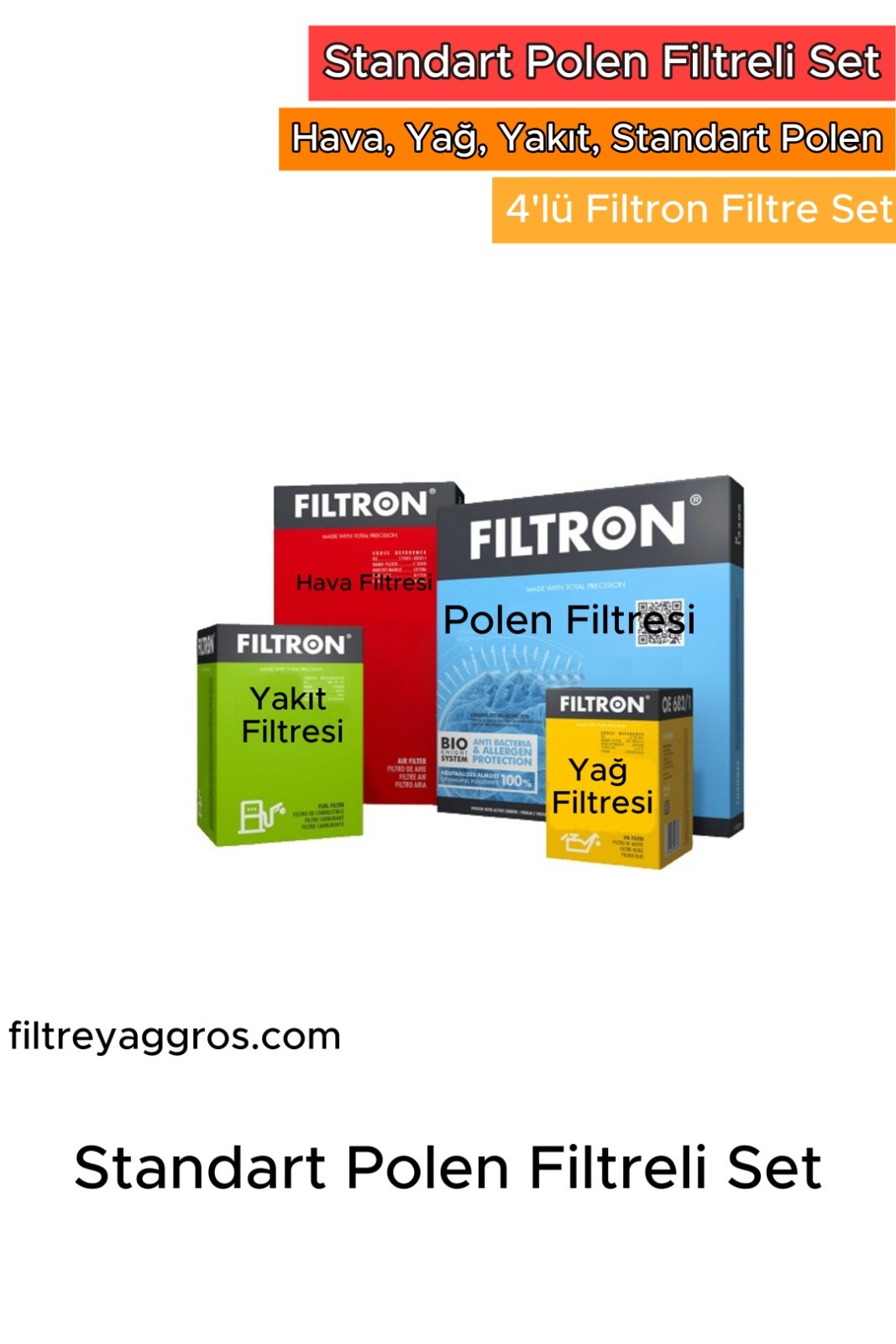 Audi A3 1.6 Mann Filtron Filtre Bakım Seti 2004-2012