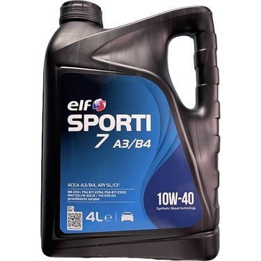 Elf Sporti 7 A3-B4 10W-40 Motor Yağı 4 Litre 