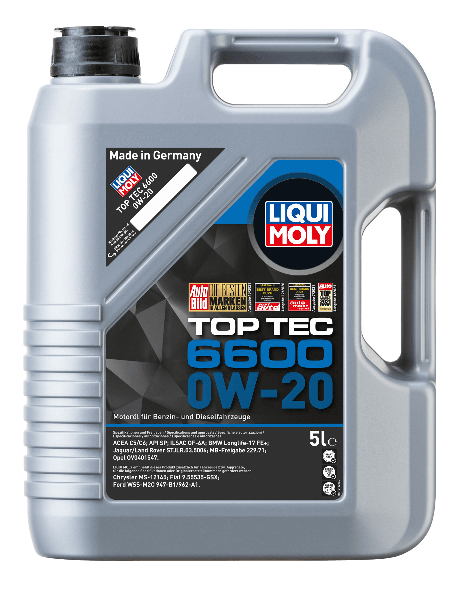 LIQUI MOLY 0W-20 TOP TEC 6600 5 LİTRE