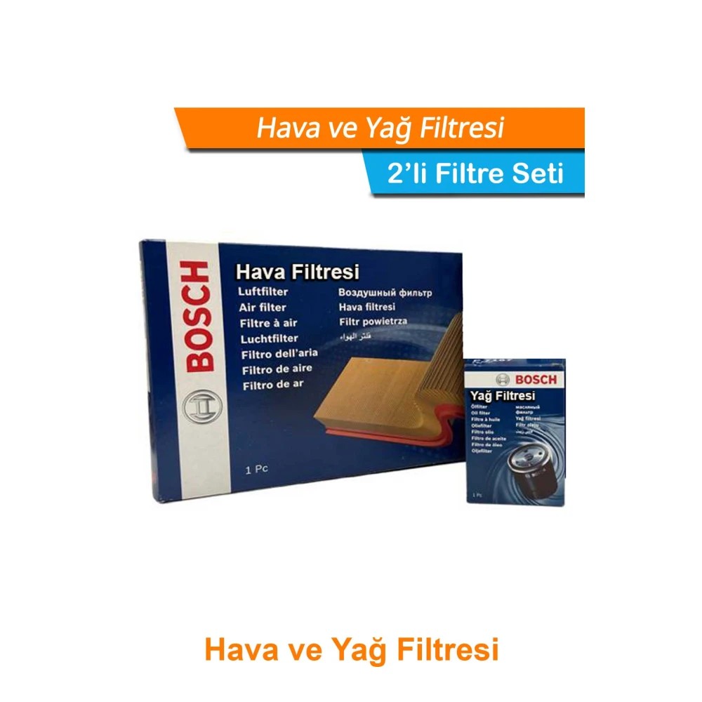 Bmw 3 Serisi E46 3.25i Bosch Filtre Bakım Seti 2001-2005 Hava+yağ Filtresi