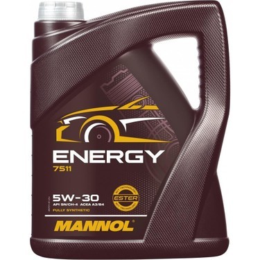 Mannol Mn7511-5 Energy Sae 5W-30 Apı Sn/Ch-4 Acea A3/B3 Motor Yağı 5 L