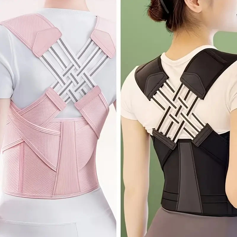 Unisex Duruş Destek Kemeri Siyah/Pembe