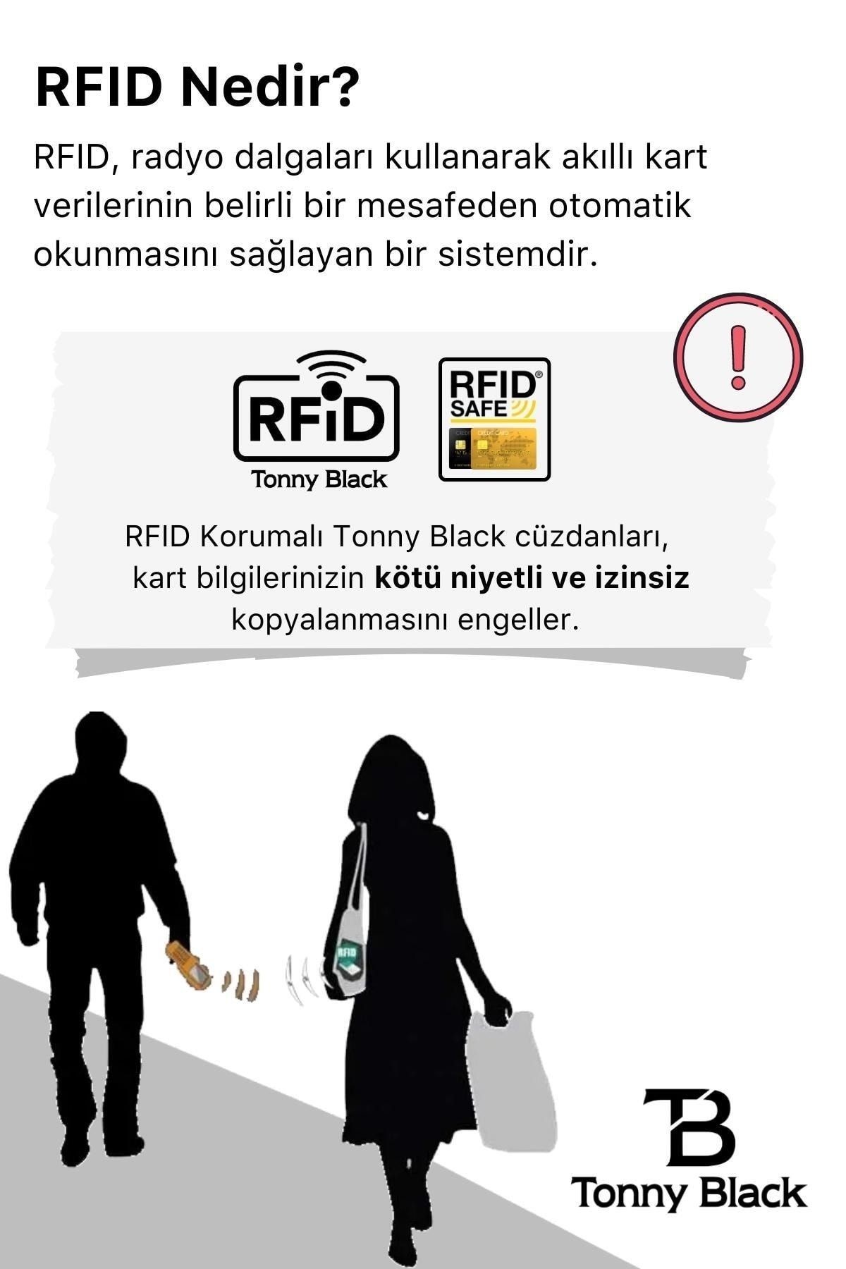 Orijinal Otomatik Mekanizmalı Kutulu Rfid Korumalı Hırsızlık Engelleyici Para & Kartlıklı Cüzdan - Taba