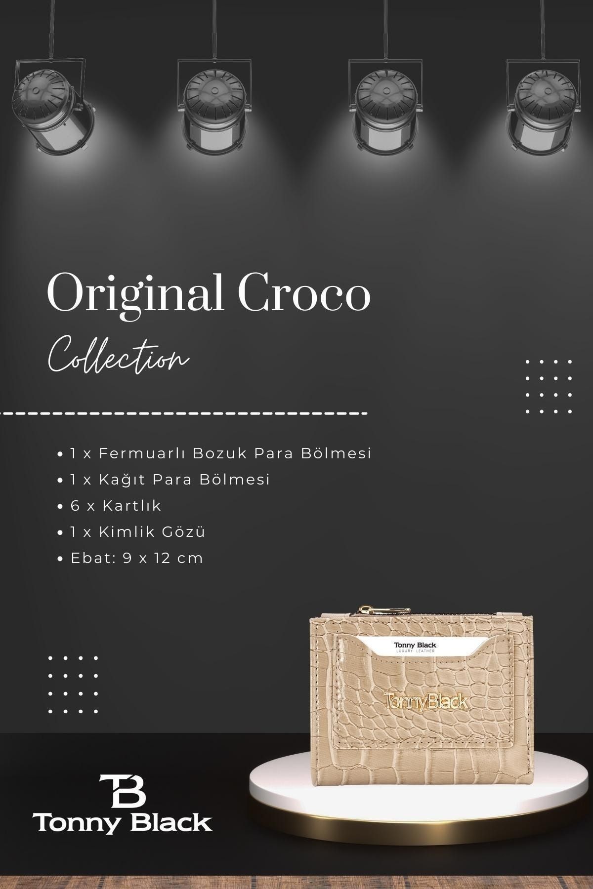 Orijinal Kadın Kartlıklı Kağıt & Bozuk Para Bölmeli Timsah Croco Model Mini Kartlık Cüzdan Lila Mor - Vizon