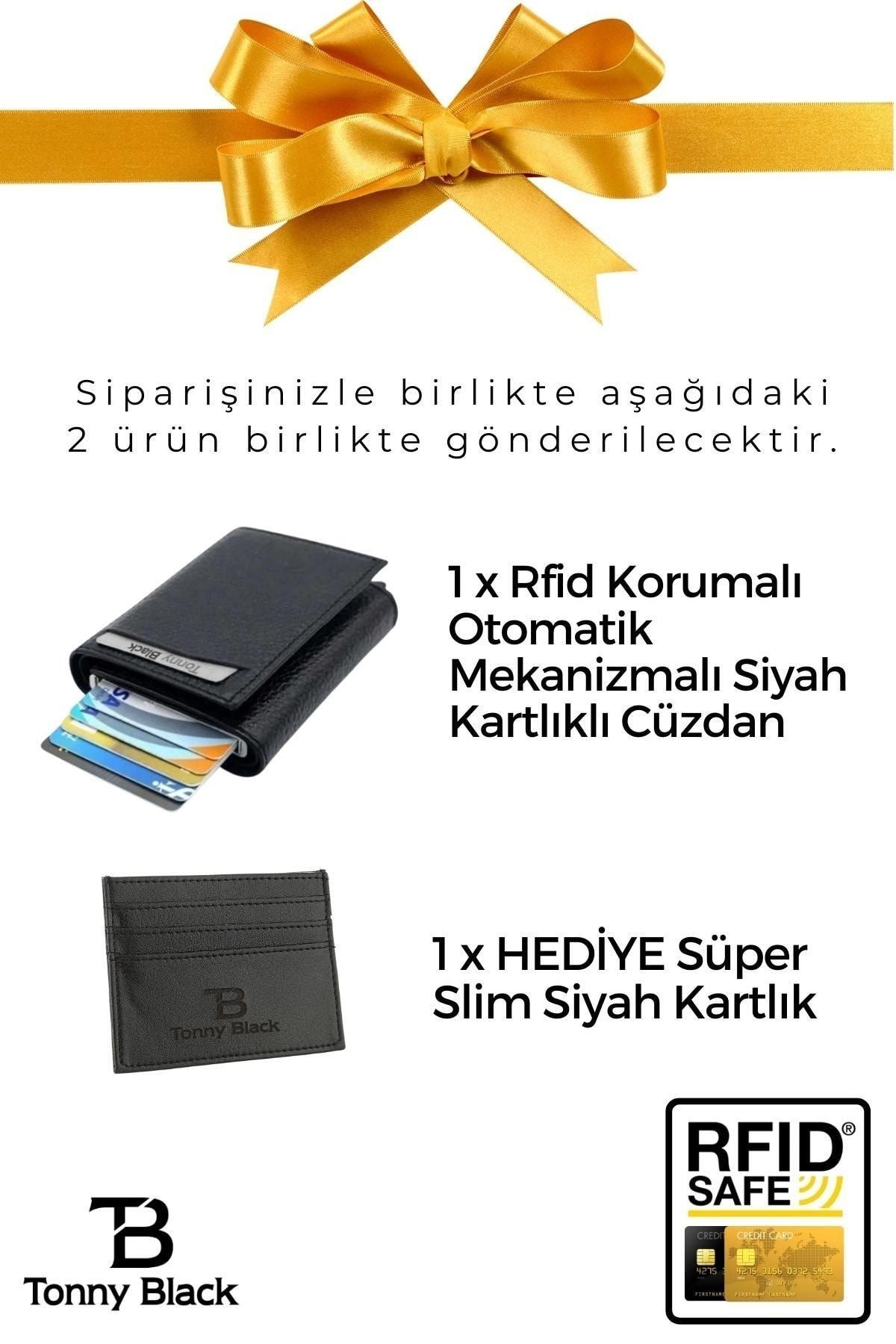 Orijinal Kutulu Süper Slim Kartlık Hediyeli Otomatik Mekanizmalı Çok Gözlü Akıllı Kredi Kartlık