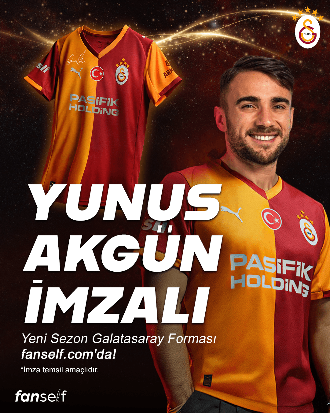 Yunus Akgün İmzalı Galatasaray Çocuk Forması