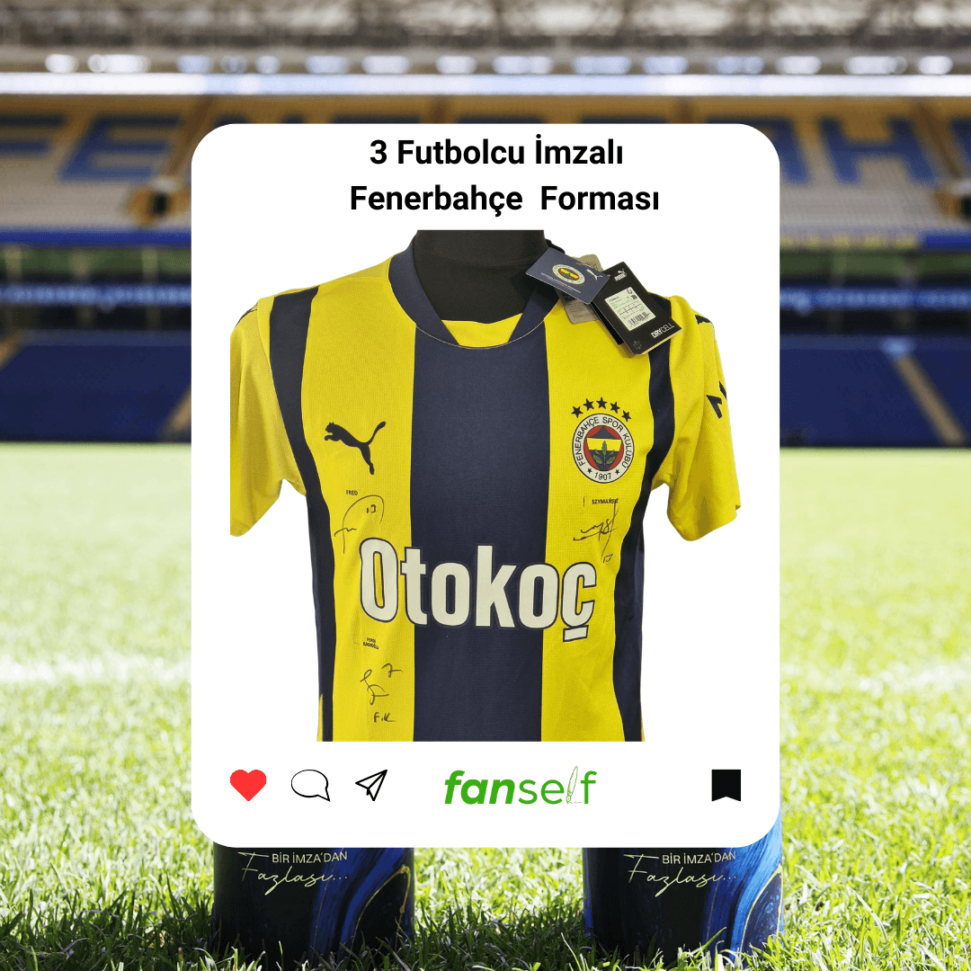 3 Football Players Signed Fenerbahçe Jersey