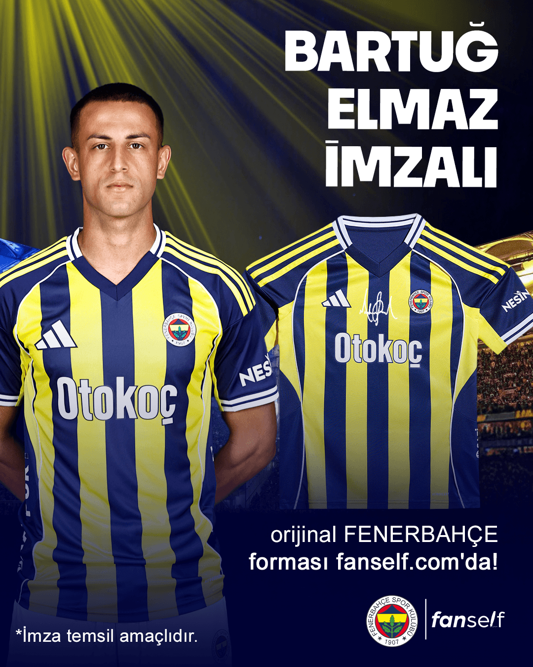 Bartuğ Elmaz İmzalı Fenerbahçe Forması