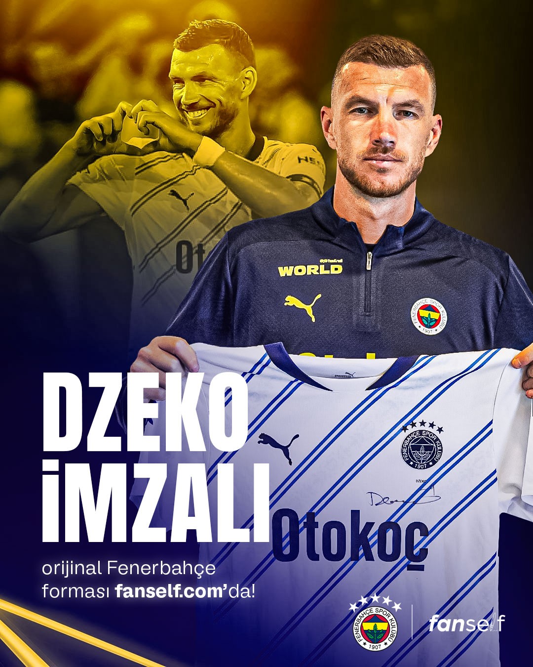 Edin Džeko Islak İmzalı Forması