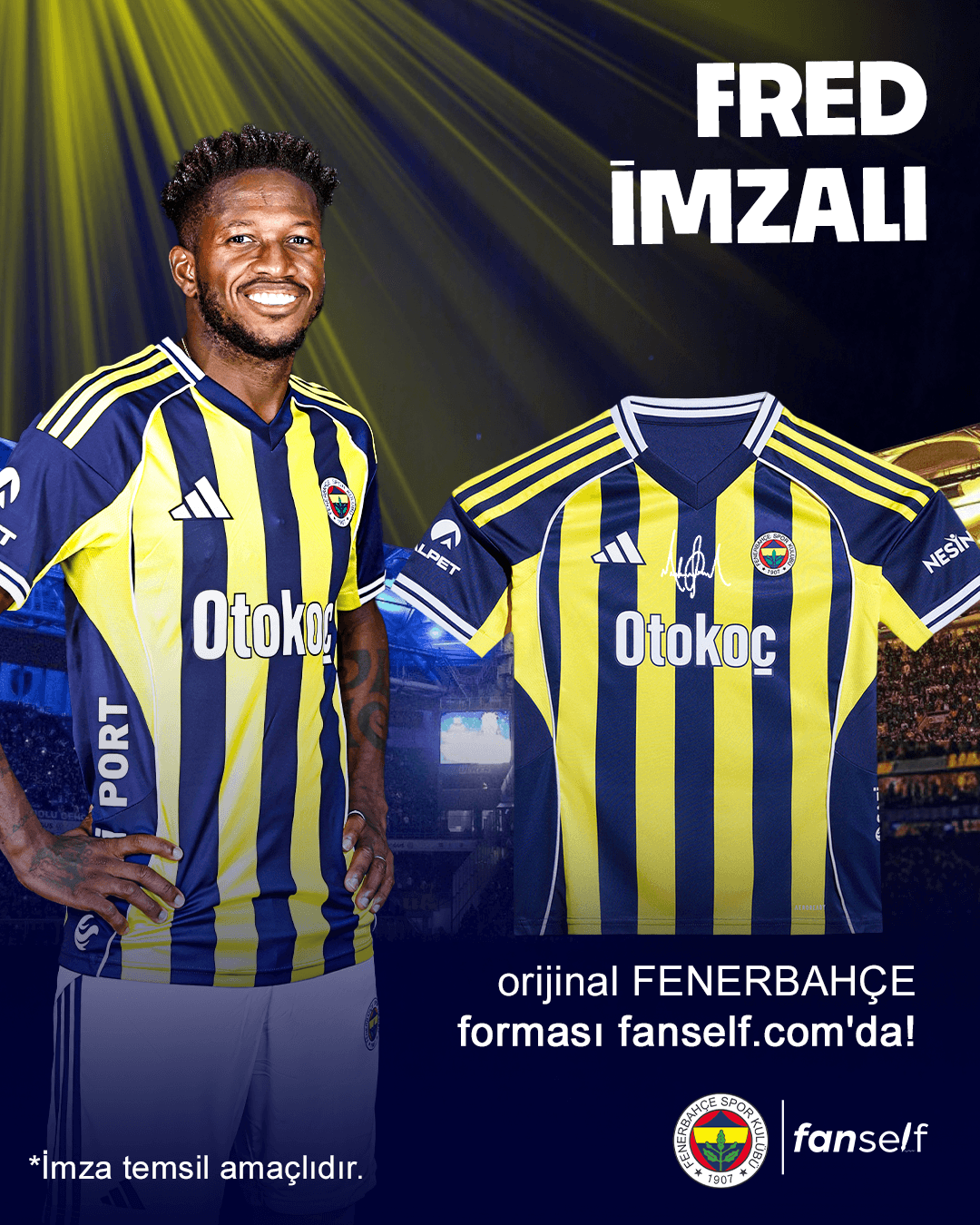 Fred İmzalı Fenerbahçe Forması
