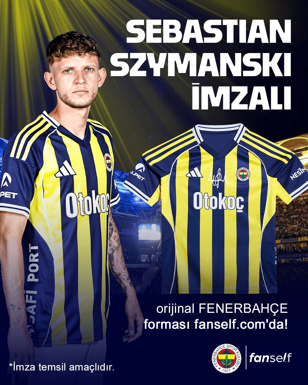 Sebastian Szymanski Signed Fenerbahce Jersey