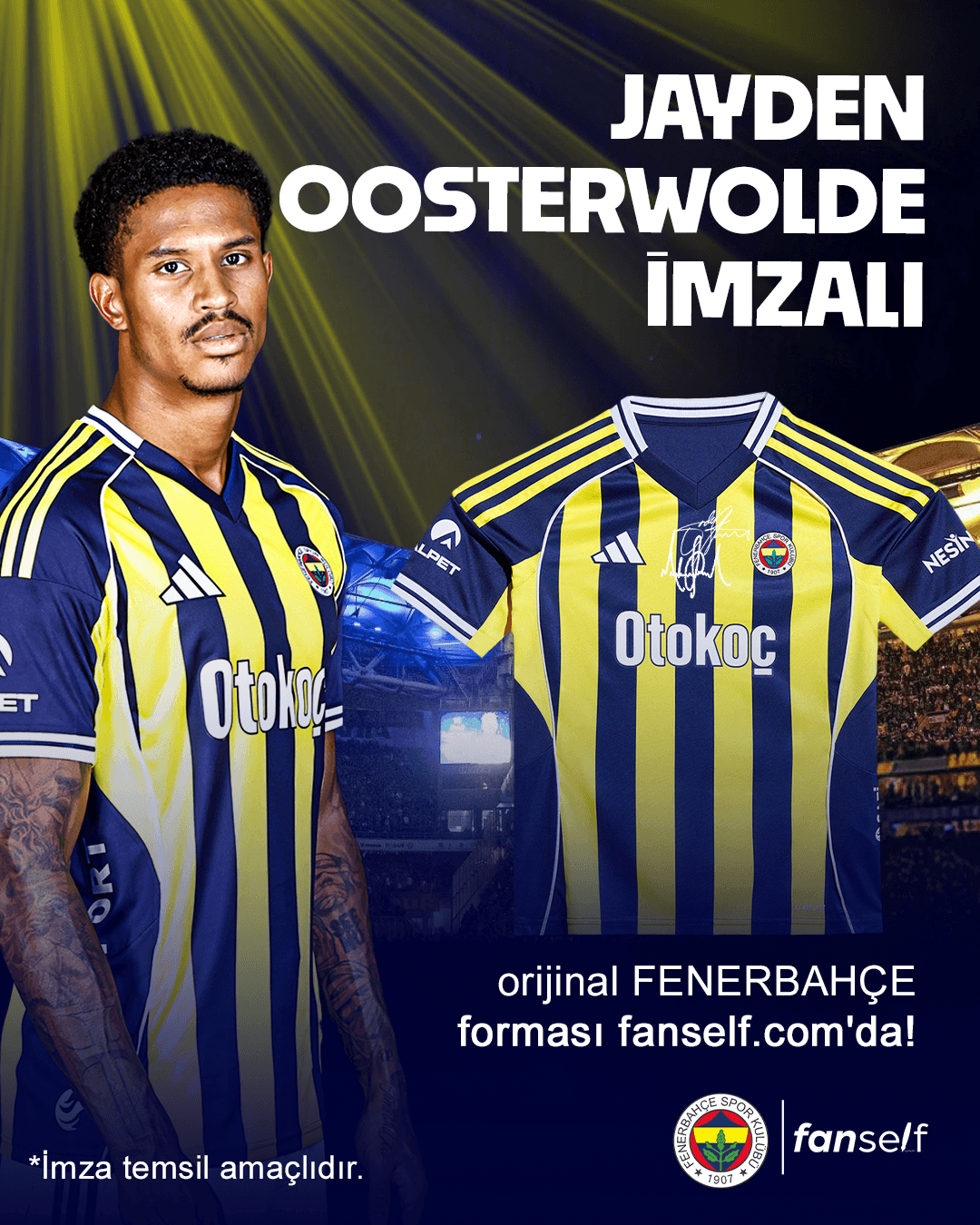 Jayden Oosterwolde İmzalı Fenerbahçe Forması