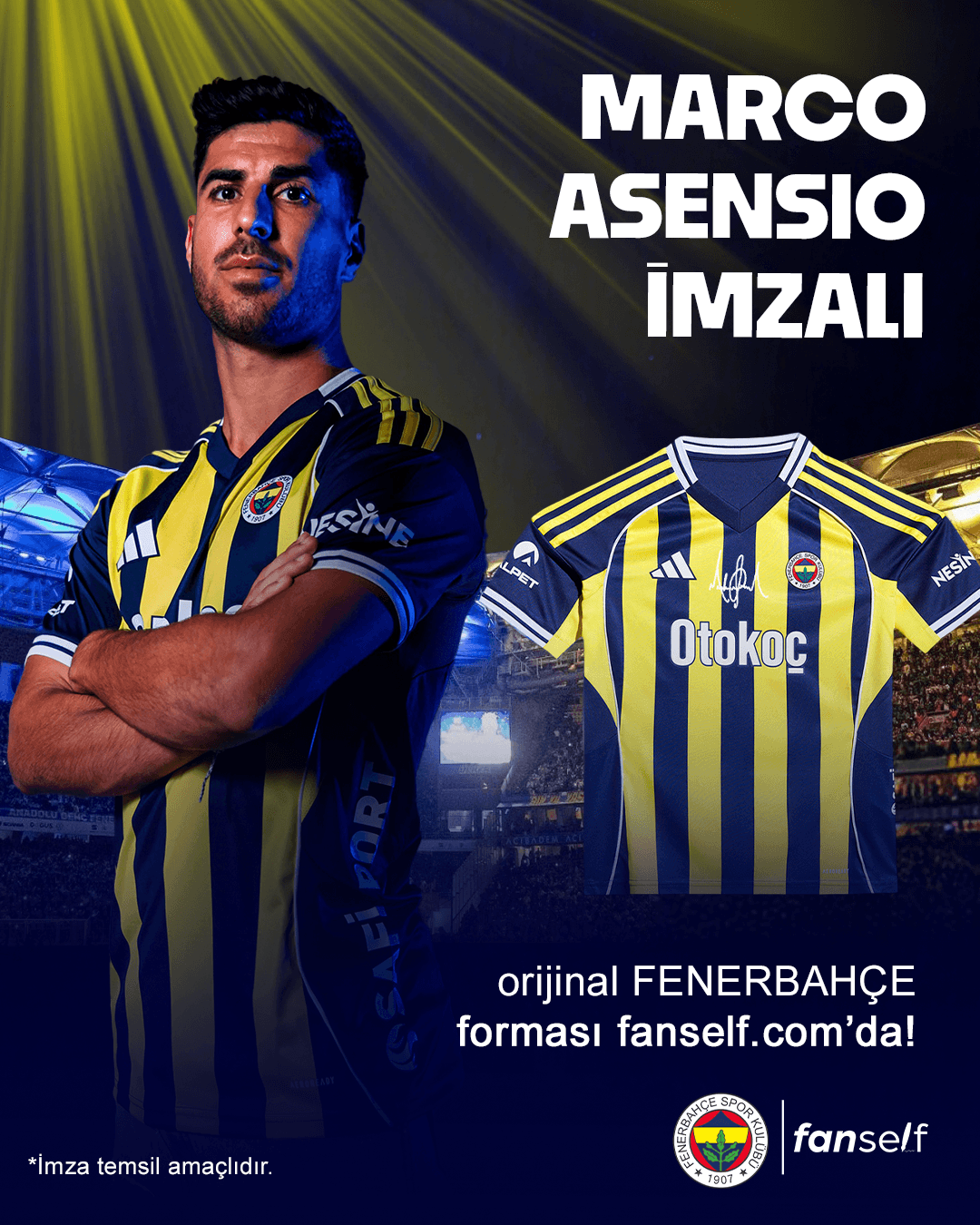 Marco Asensio İmzalı Fenerbahçe Çocuk Forması