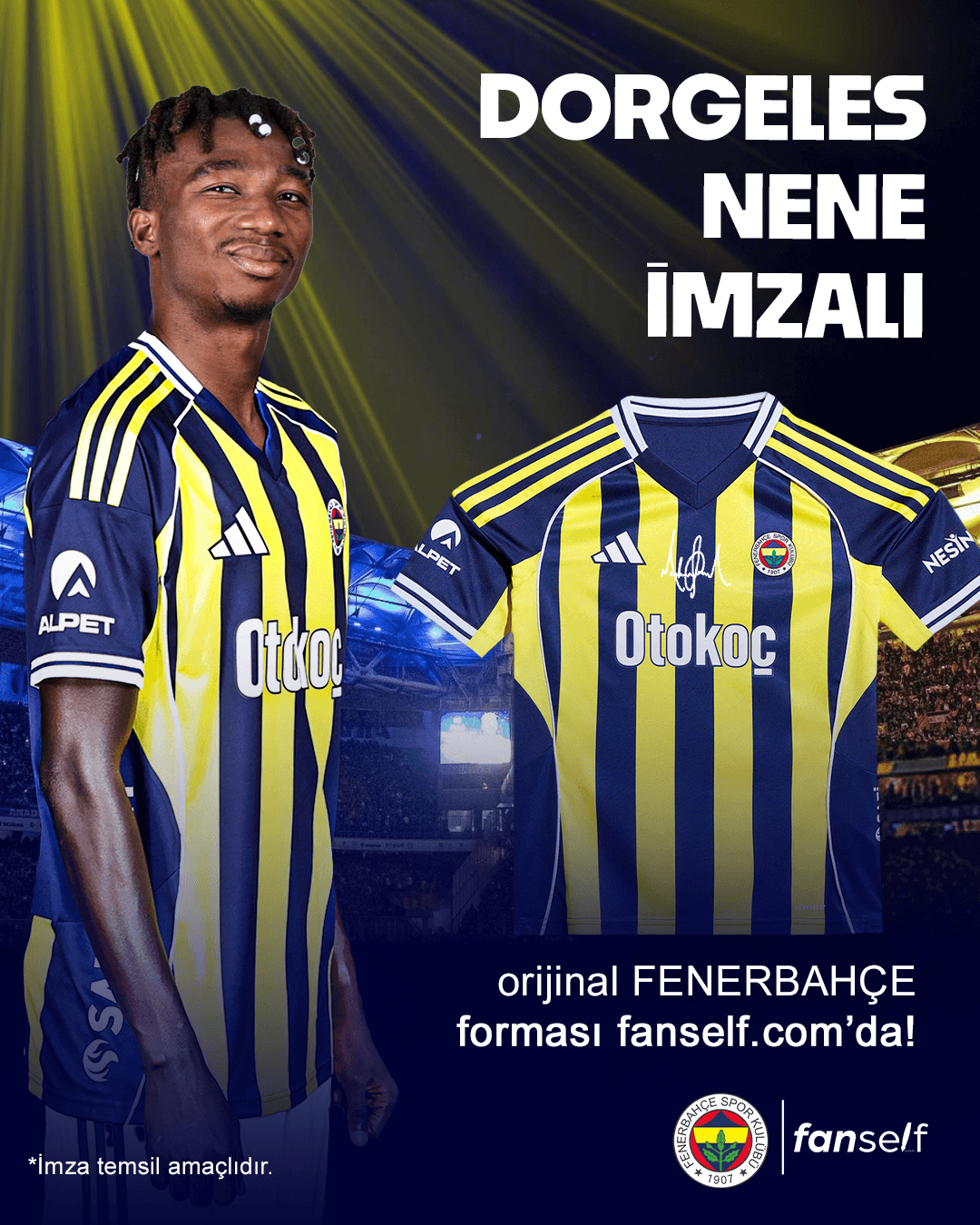 Dorgeles Nene Signed Fenerbahce Jersey