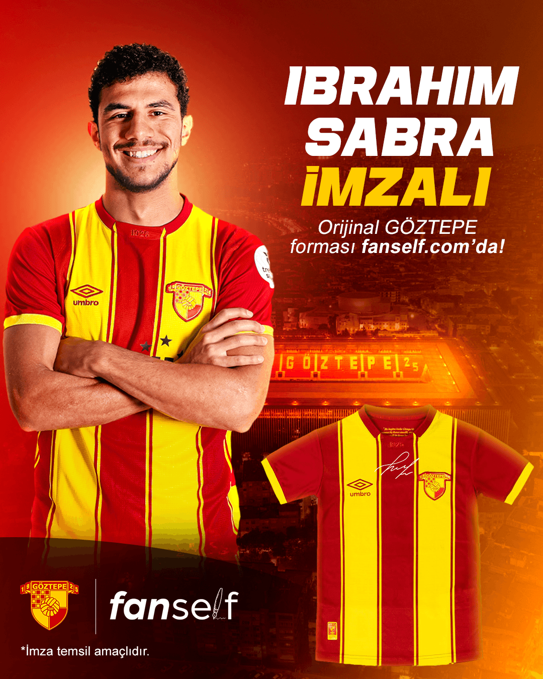 İbrahim Sabra Signed Göztepe Jersey